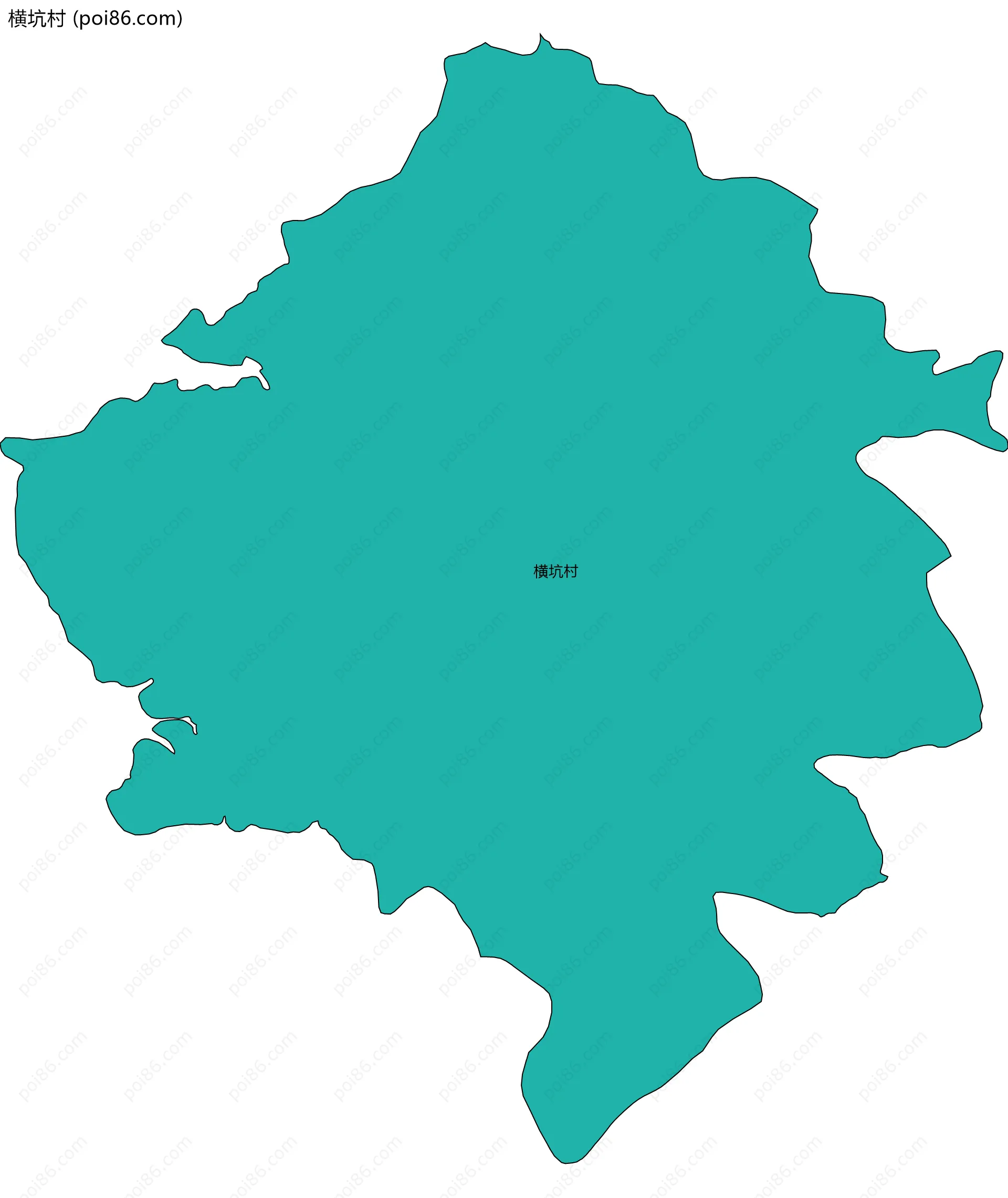 横坑村边界地图