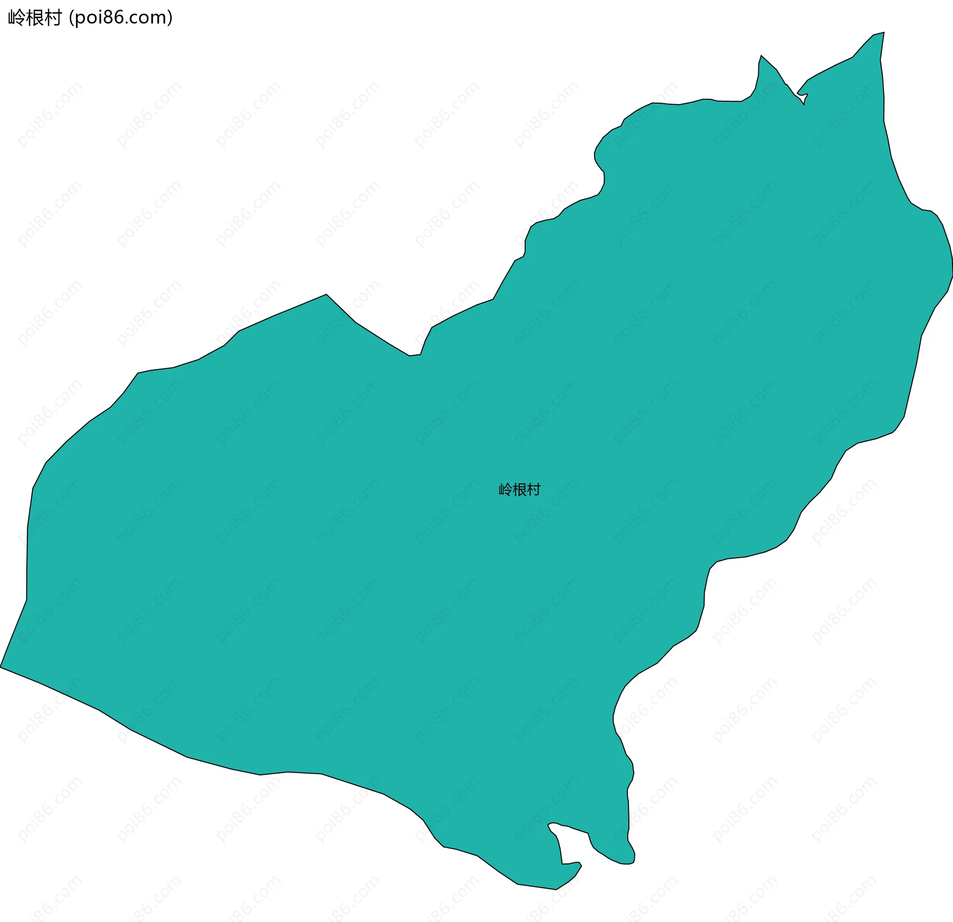 岭根村边界地图