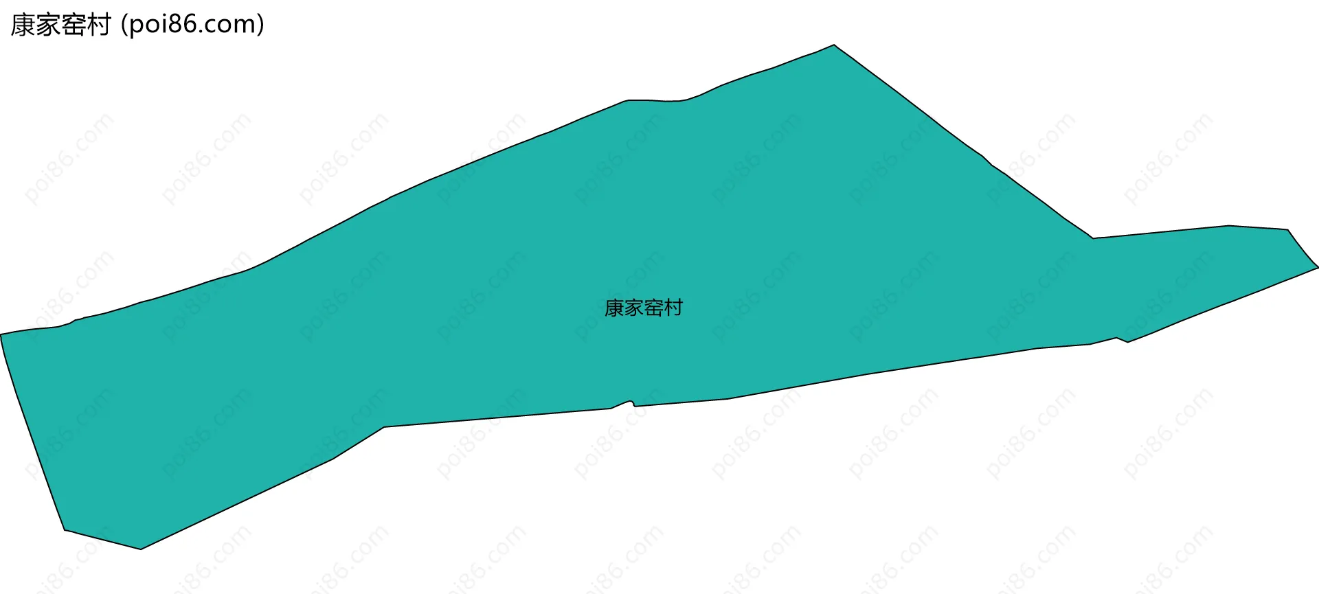 康家窑村边界地图