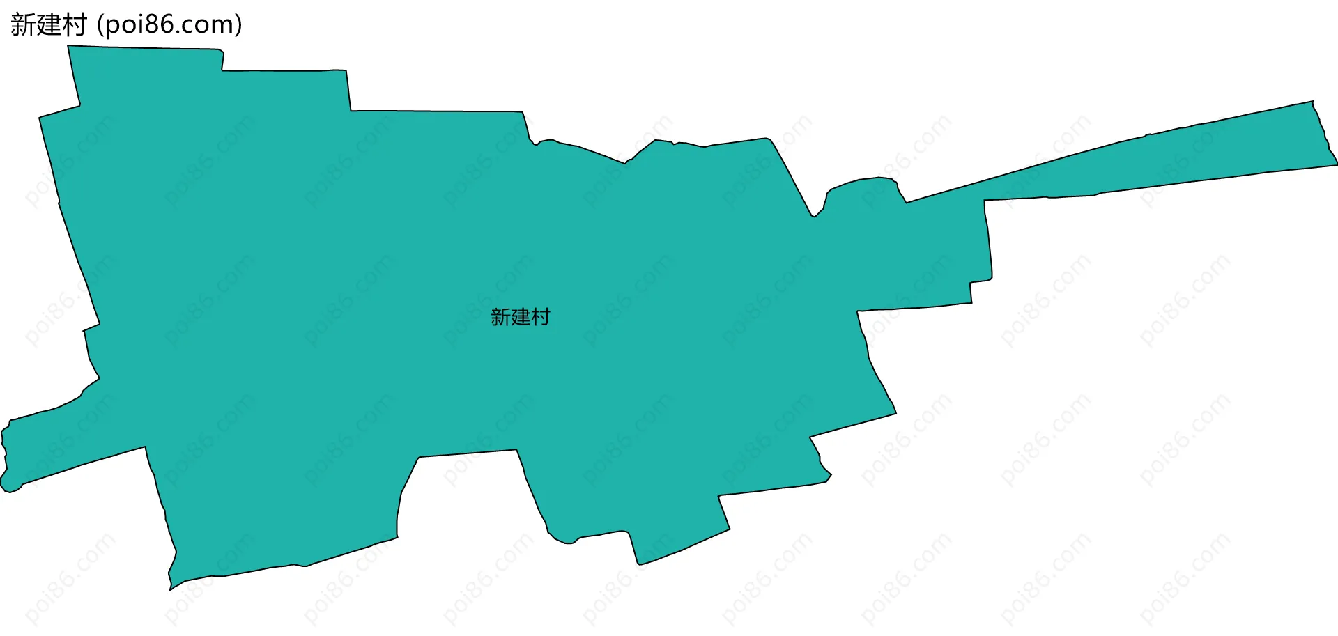 新建村边界地图