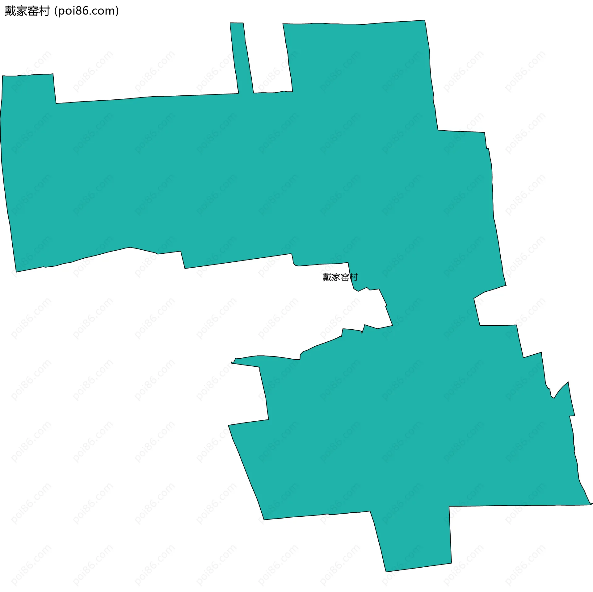 戴家窑村边界地图