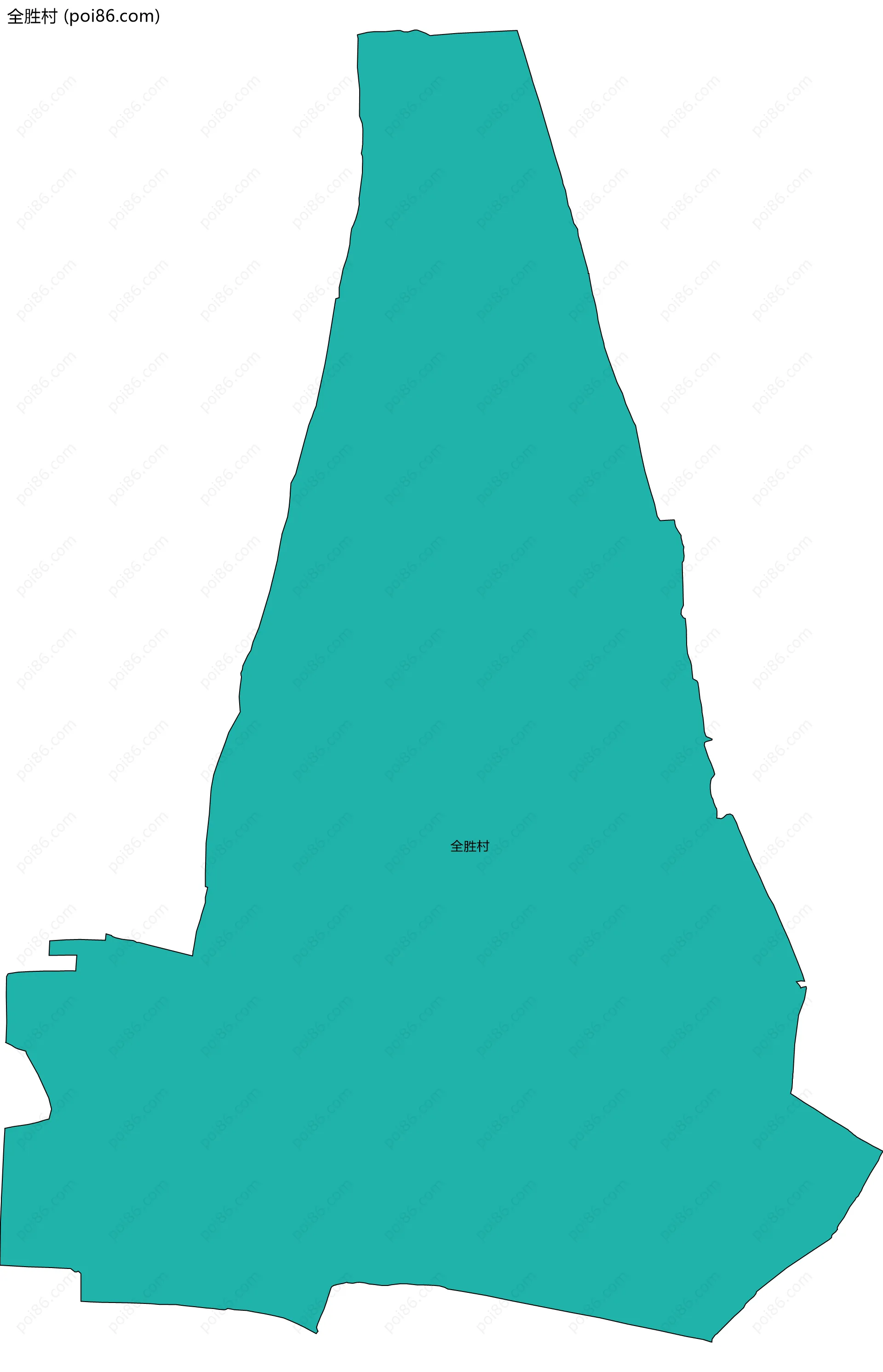 全胜村边界地图