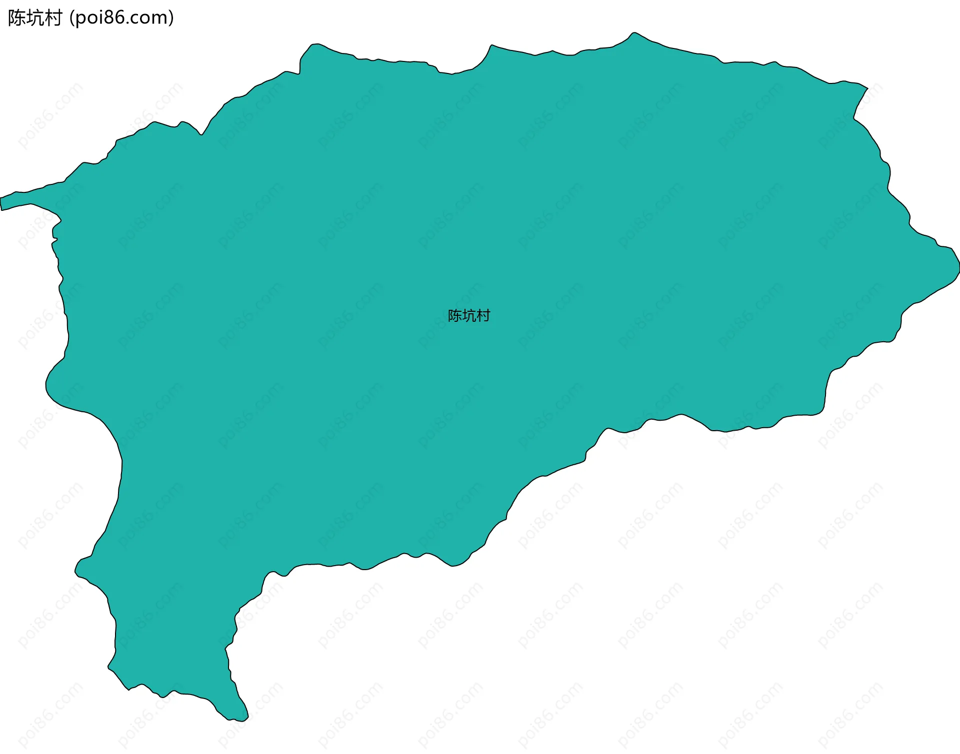 陈坑村边界地图