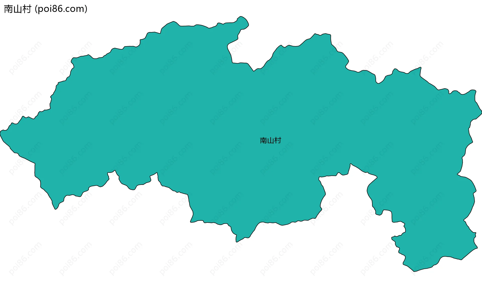 南山村边界地图