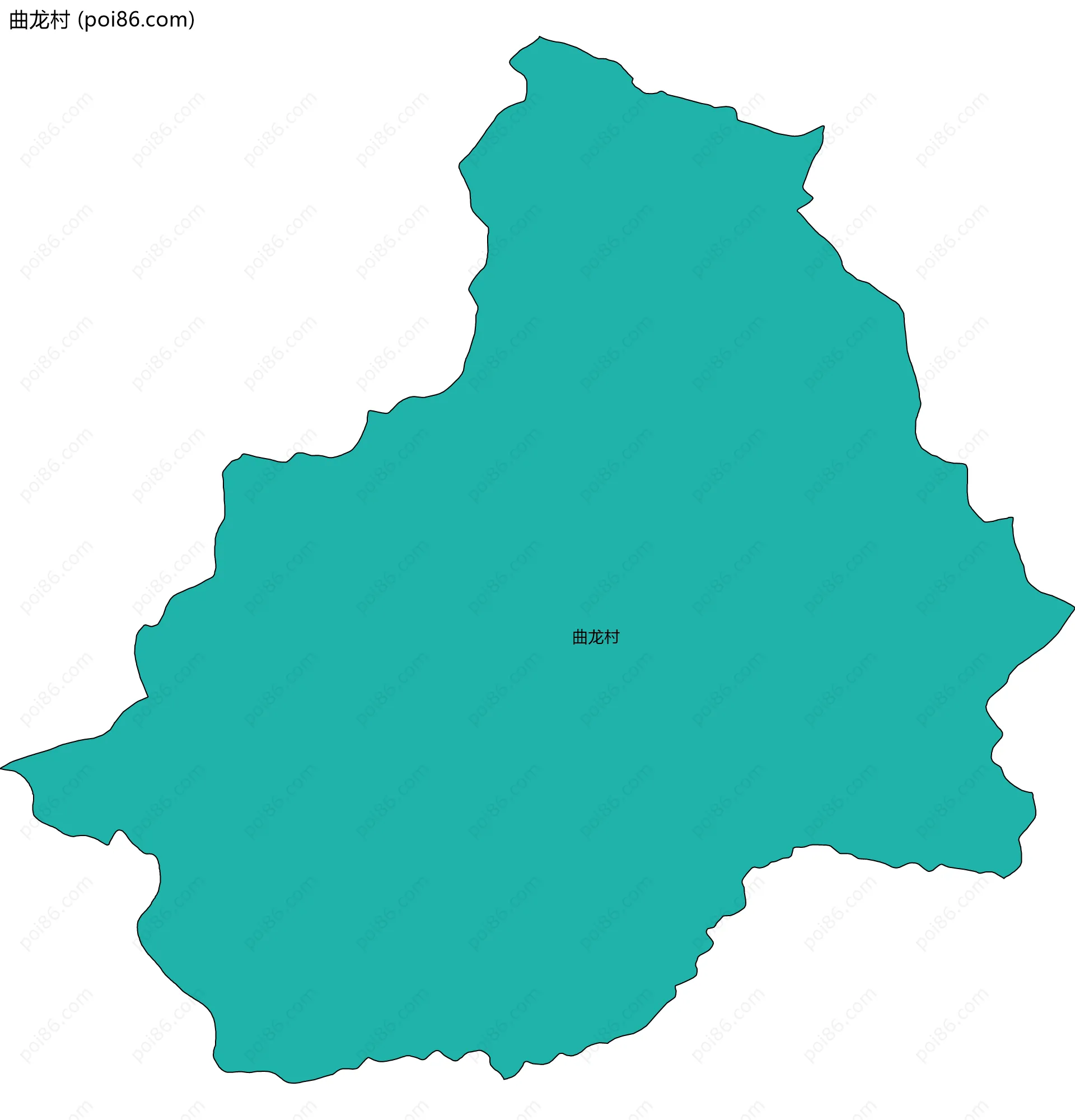 曲龙村边界地图