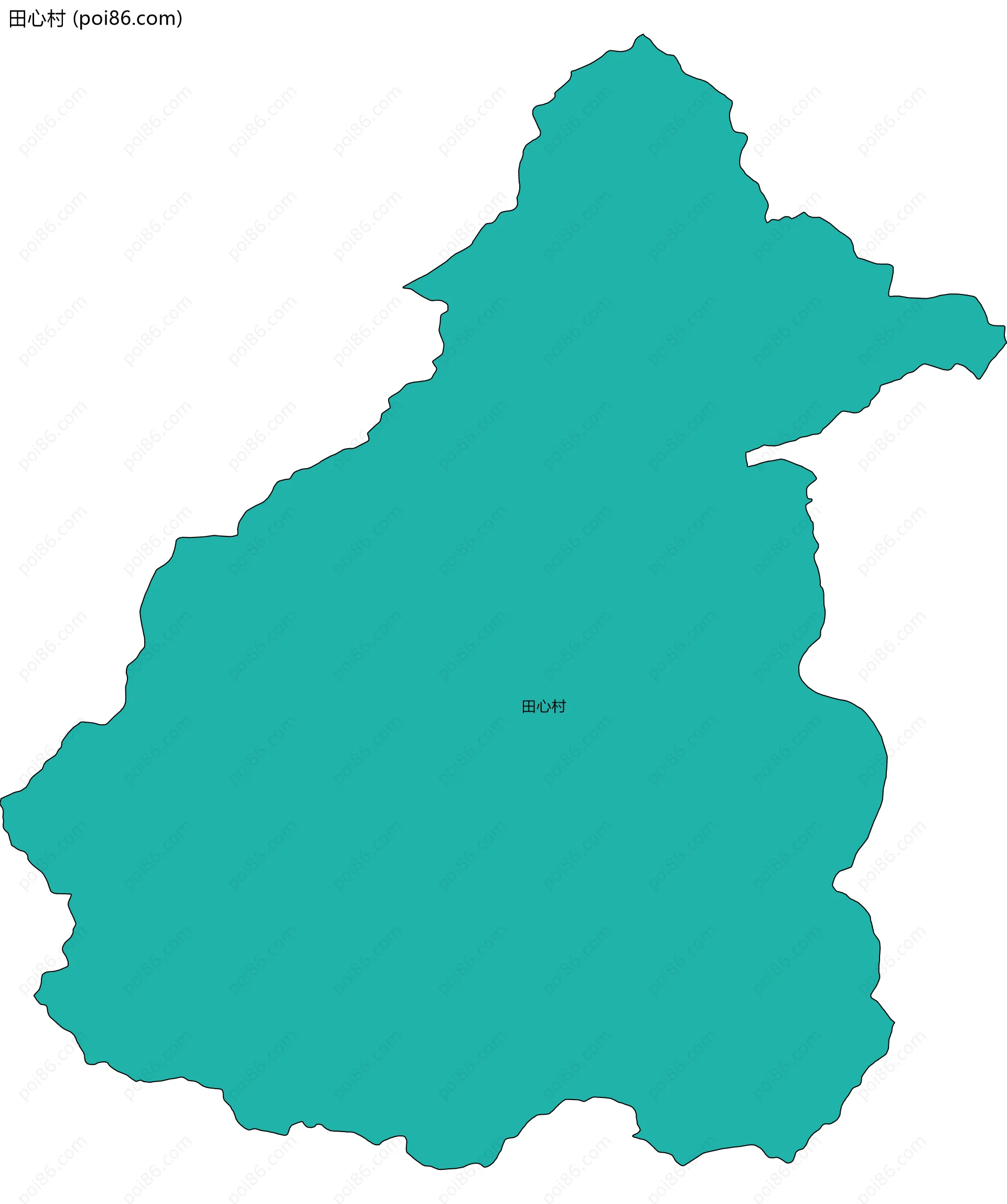 田心村边界地图