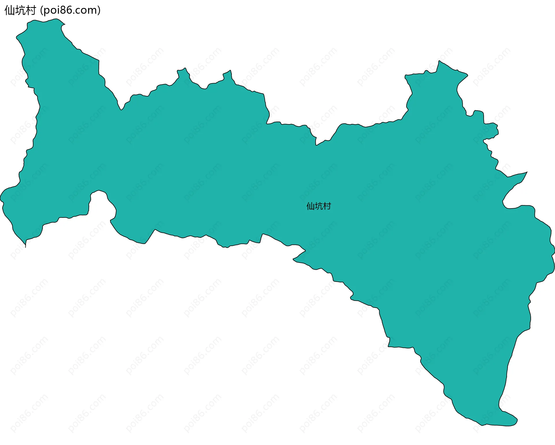 仙坑村边界地图
