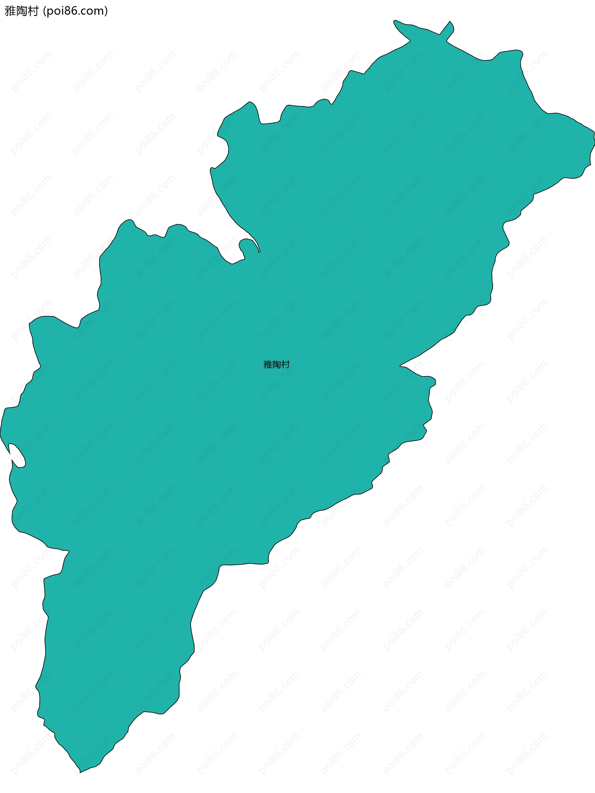 雅陶村边界地图