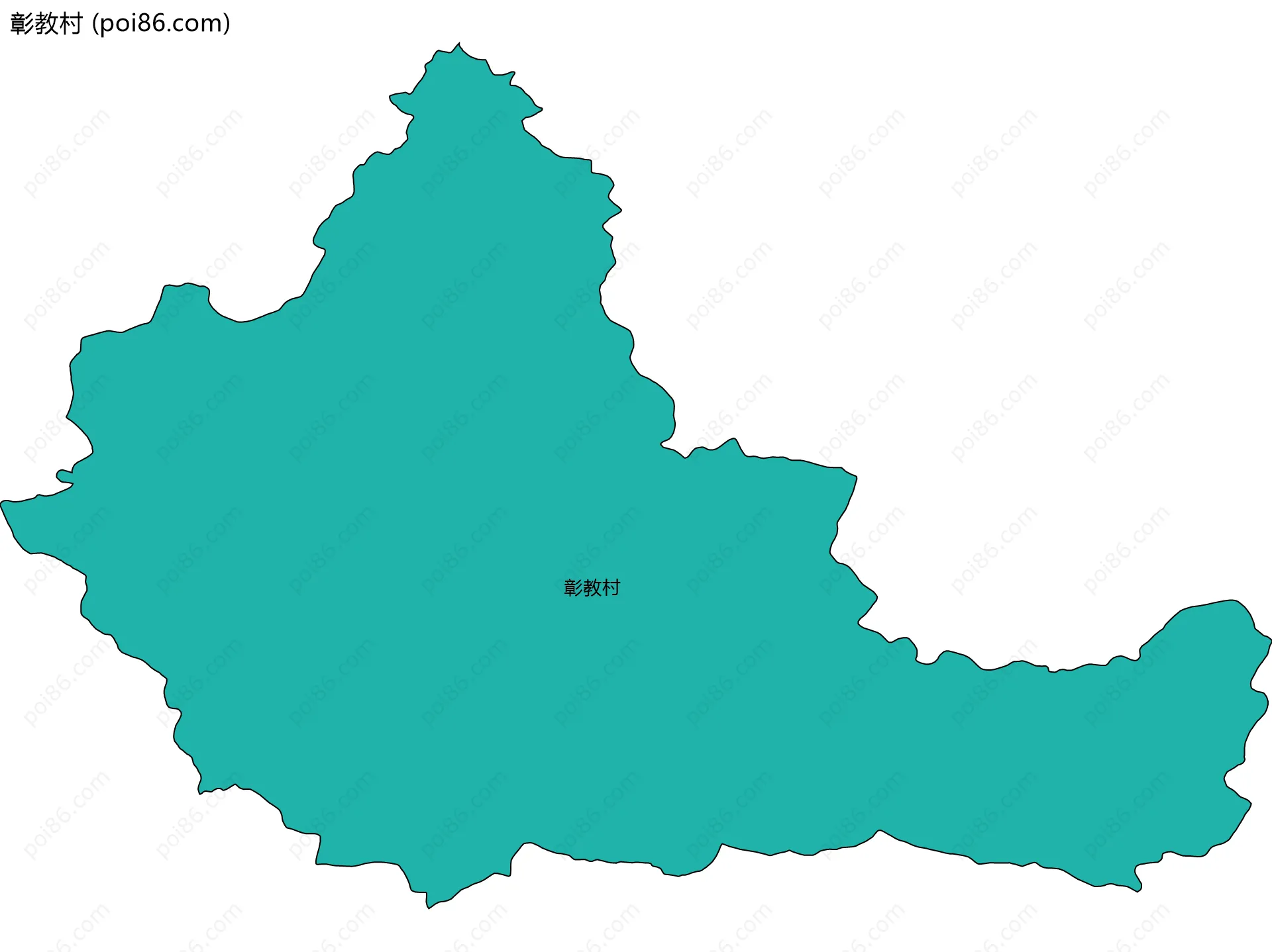 彰教村边界地图