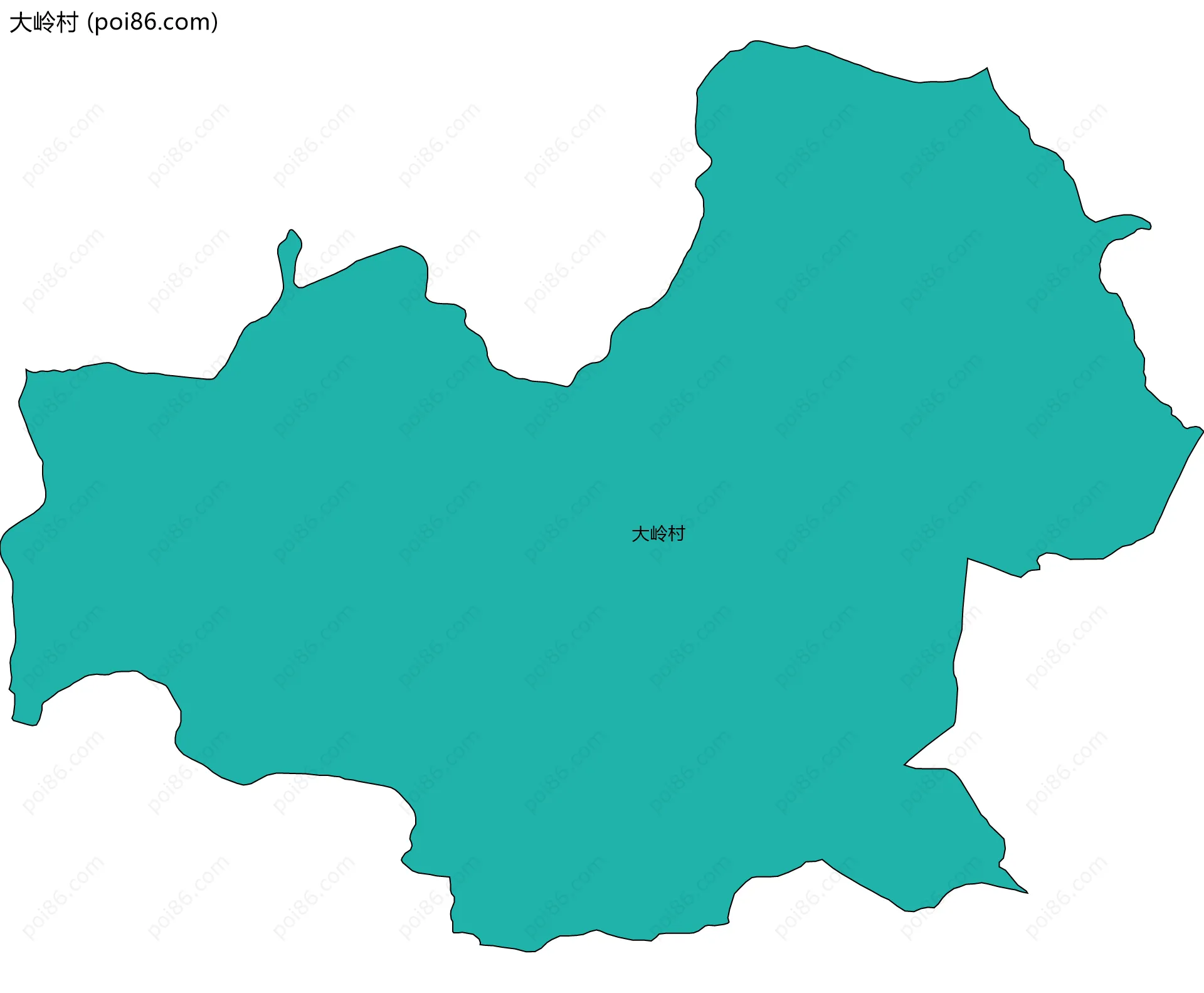 大岭村边界地图
