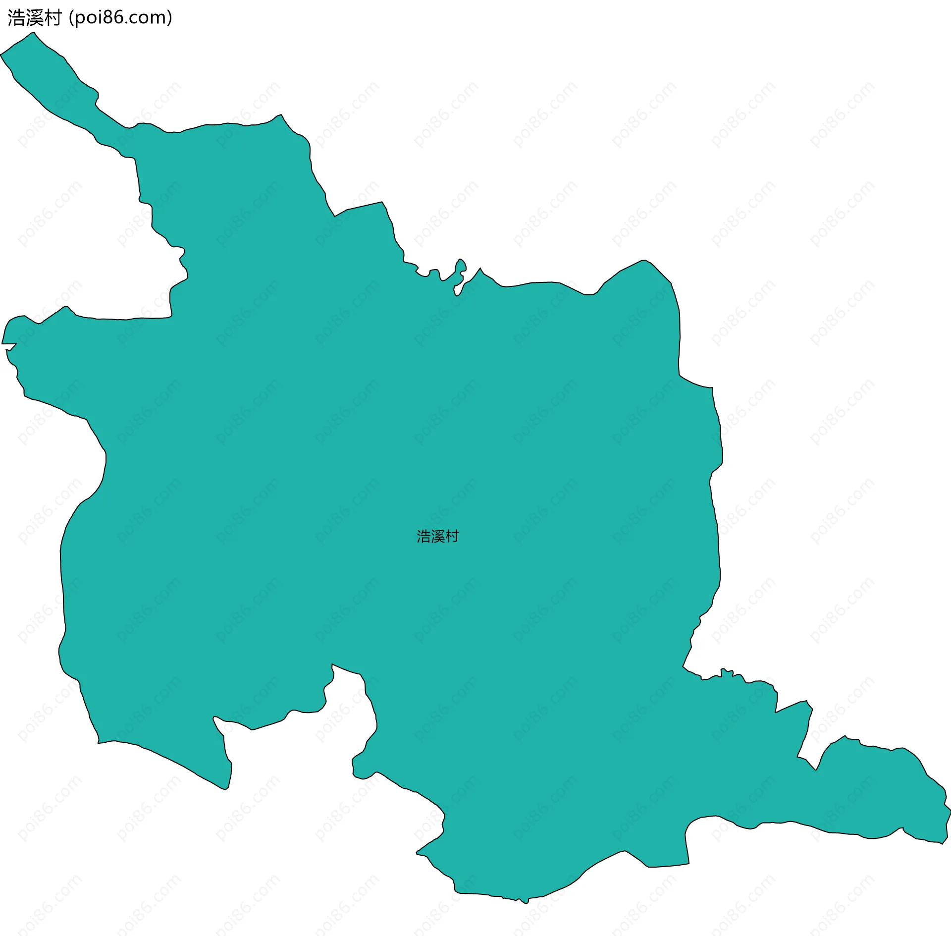 浩溪村边界地图