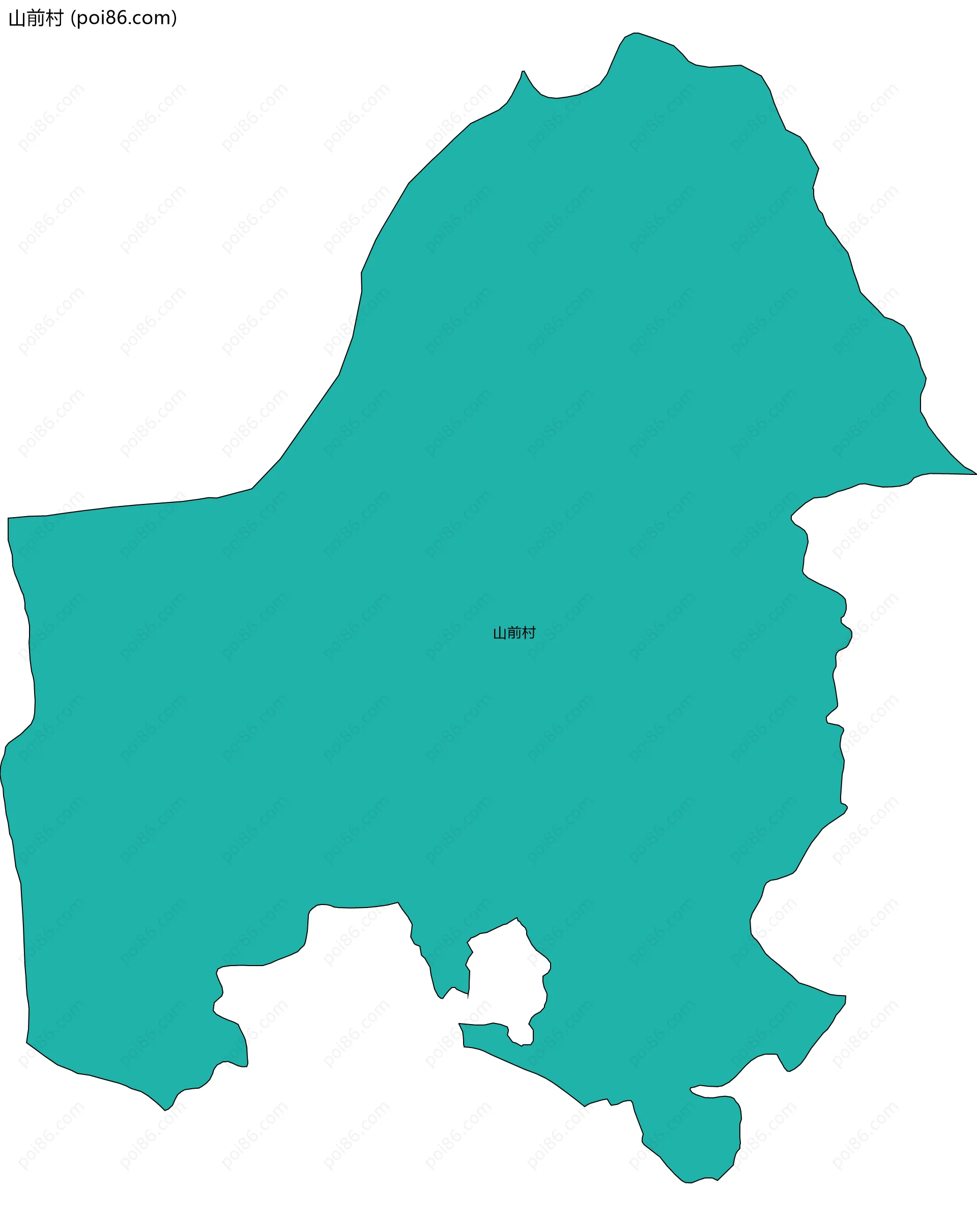 山前村边界地图
