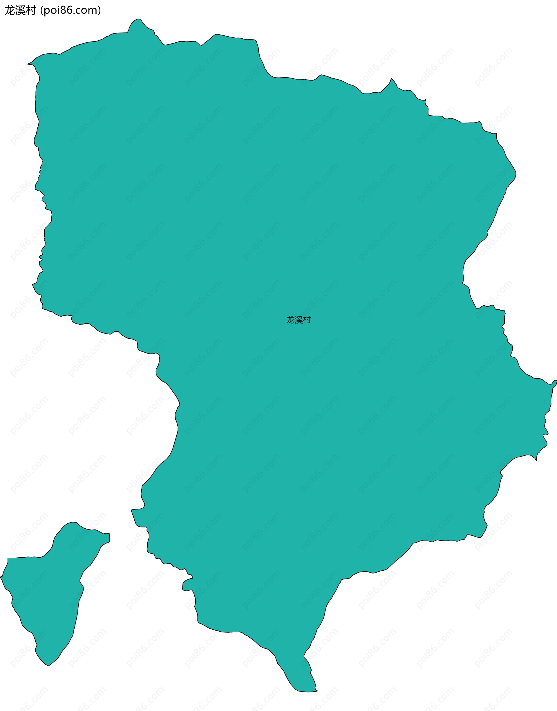 龙溪村边界地图