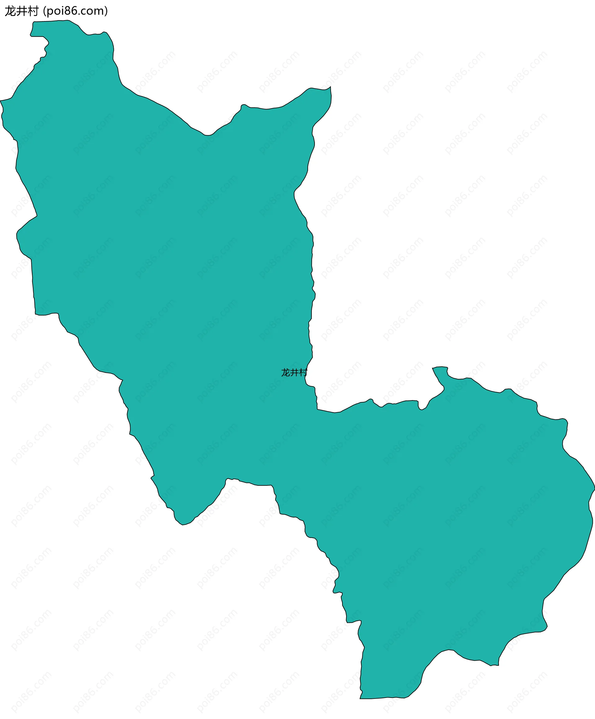 龙井村边界地图