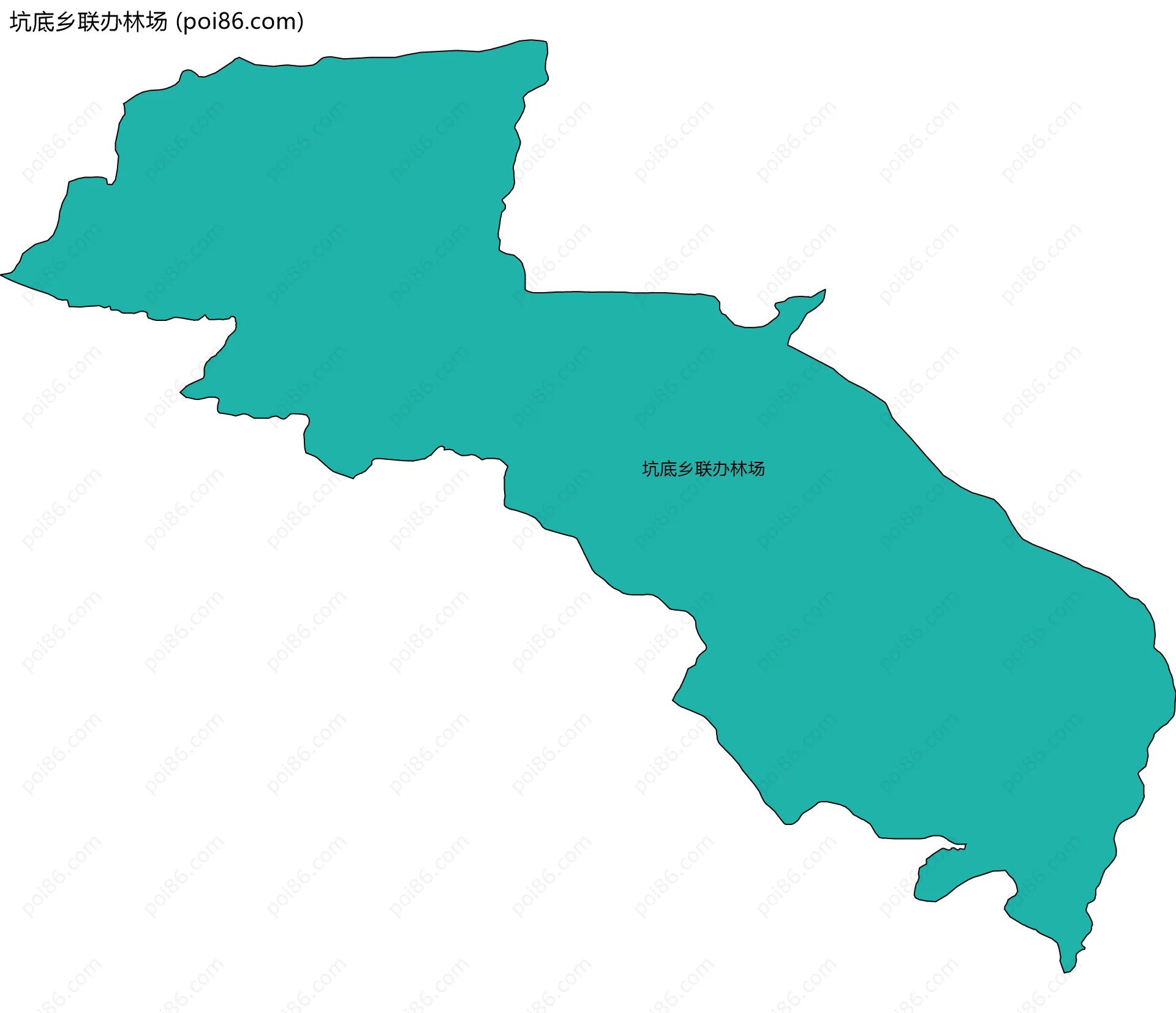 坑底乡联办林场边界地图