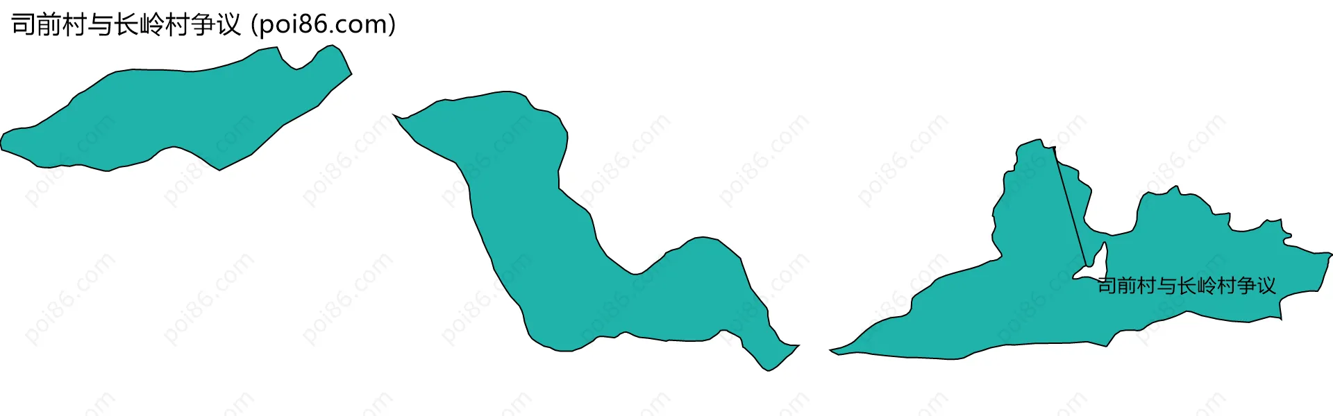 司前村与长岭村争议边界地图
