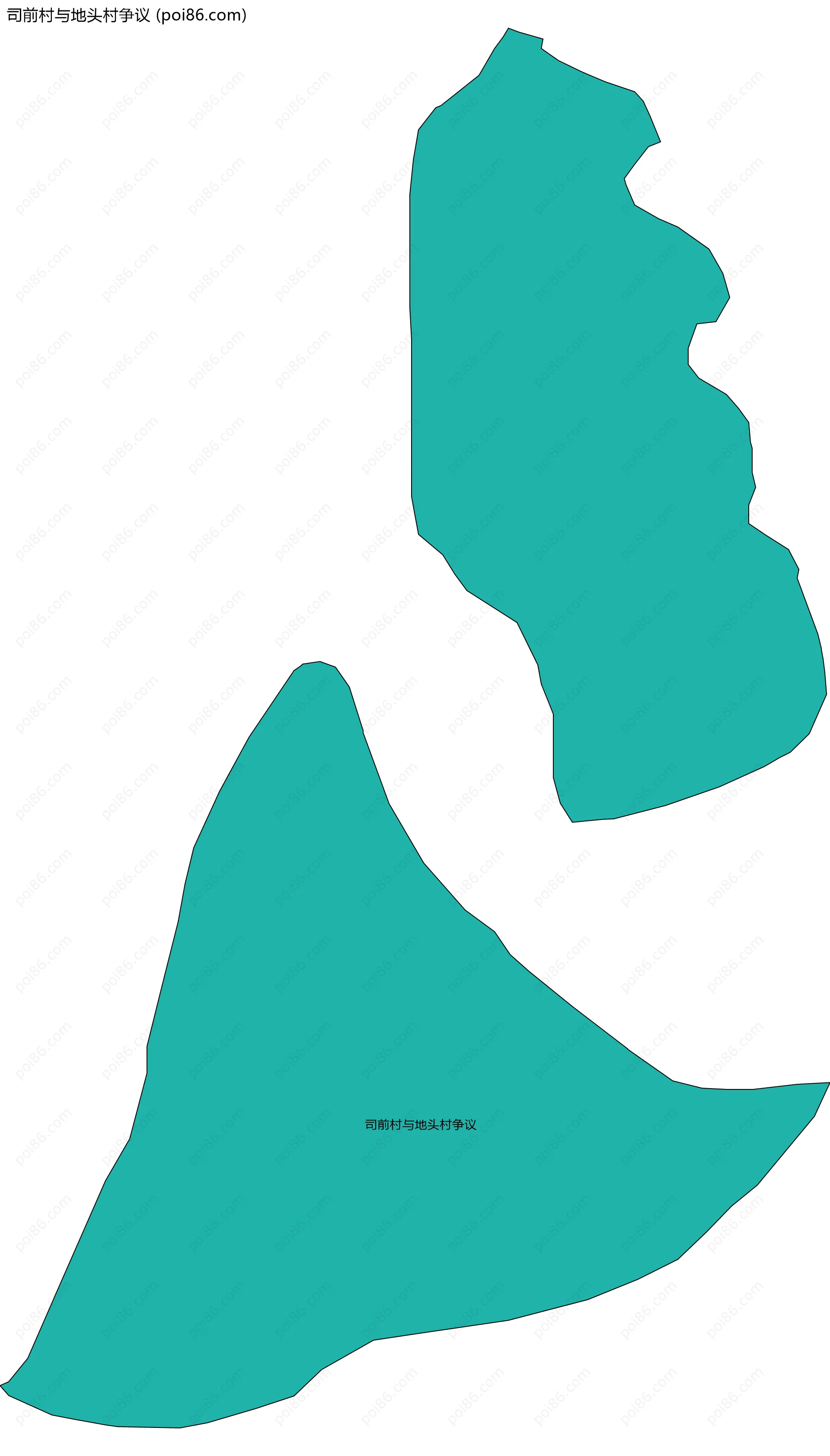 司前村与地头村争议边界地图