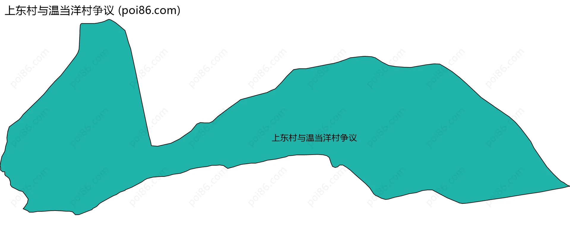 上东村与温当洋村争议边界地图