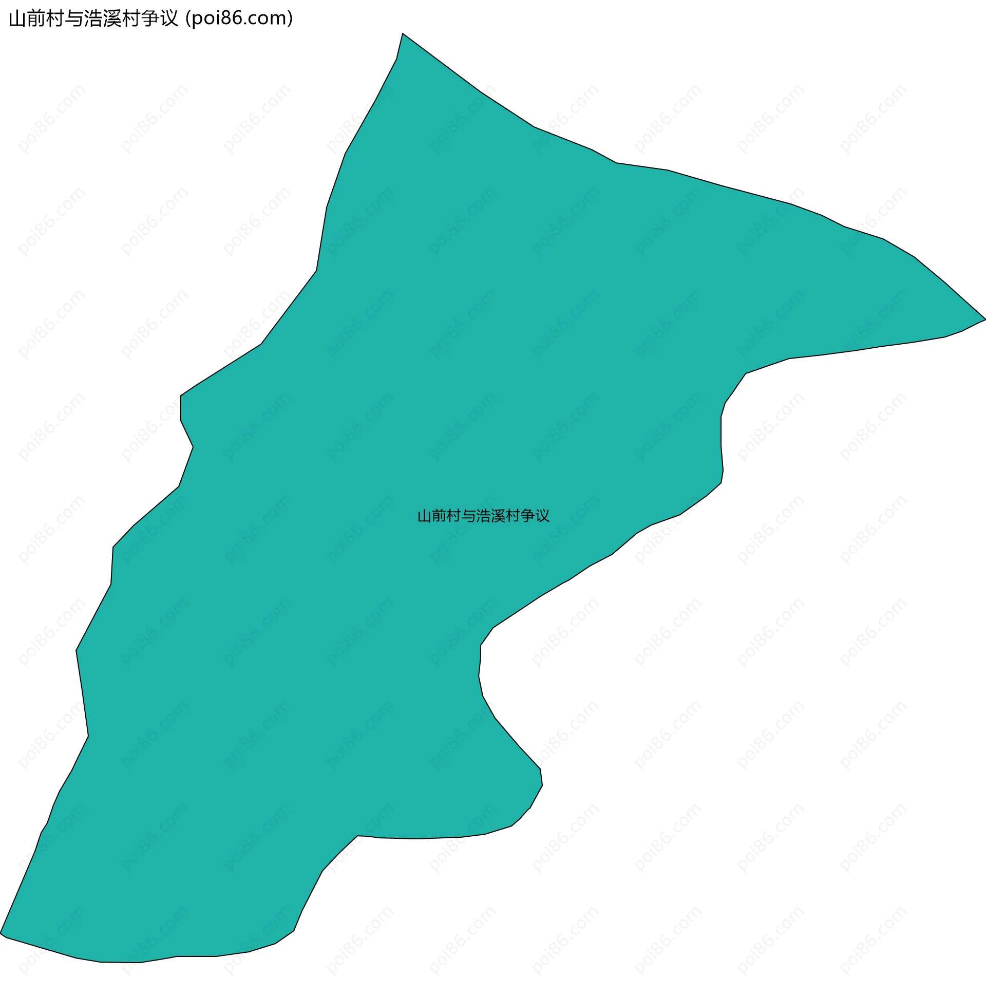 山前村与浩溪村争议边界地图