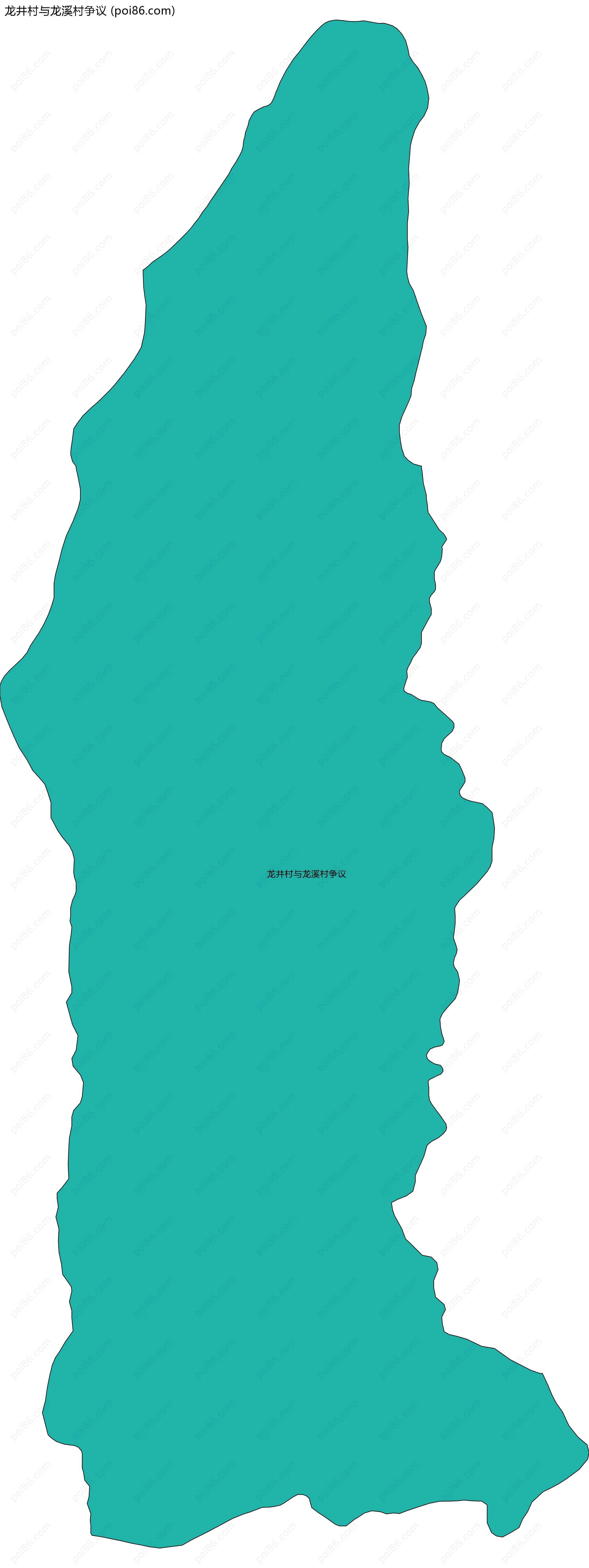 龙井村与龙溪村争议边界地图