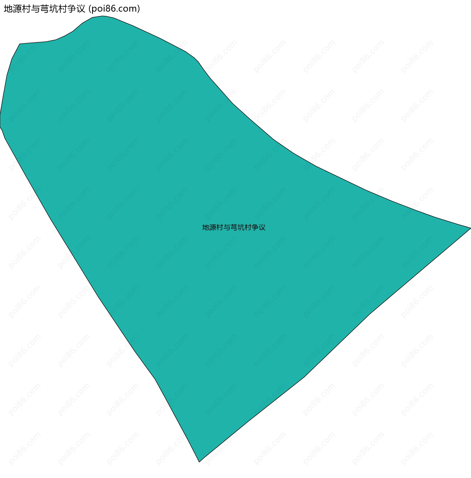 地源村与芎坑村争议边界地图