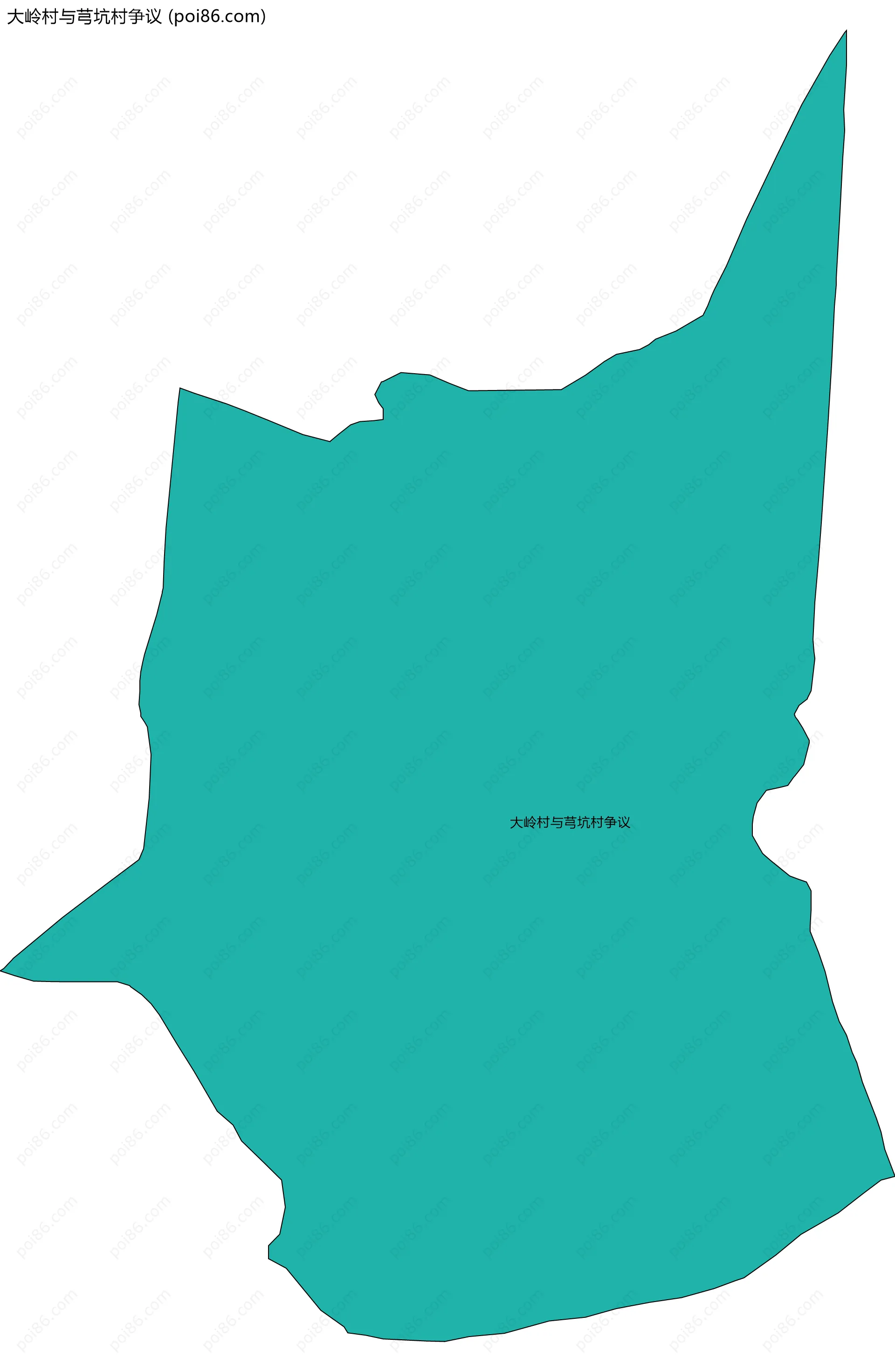 大岭村与芎坑村争议边界地图