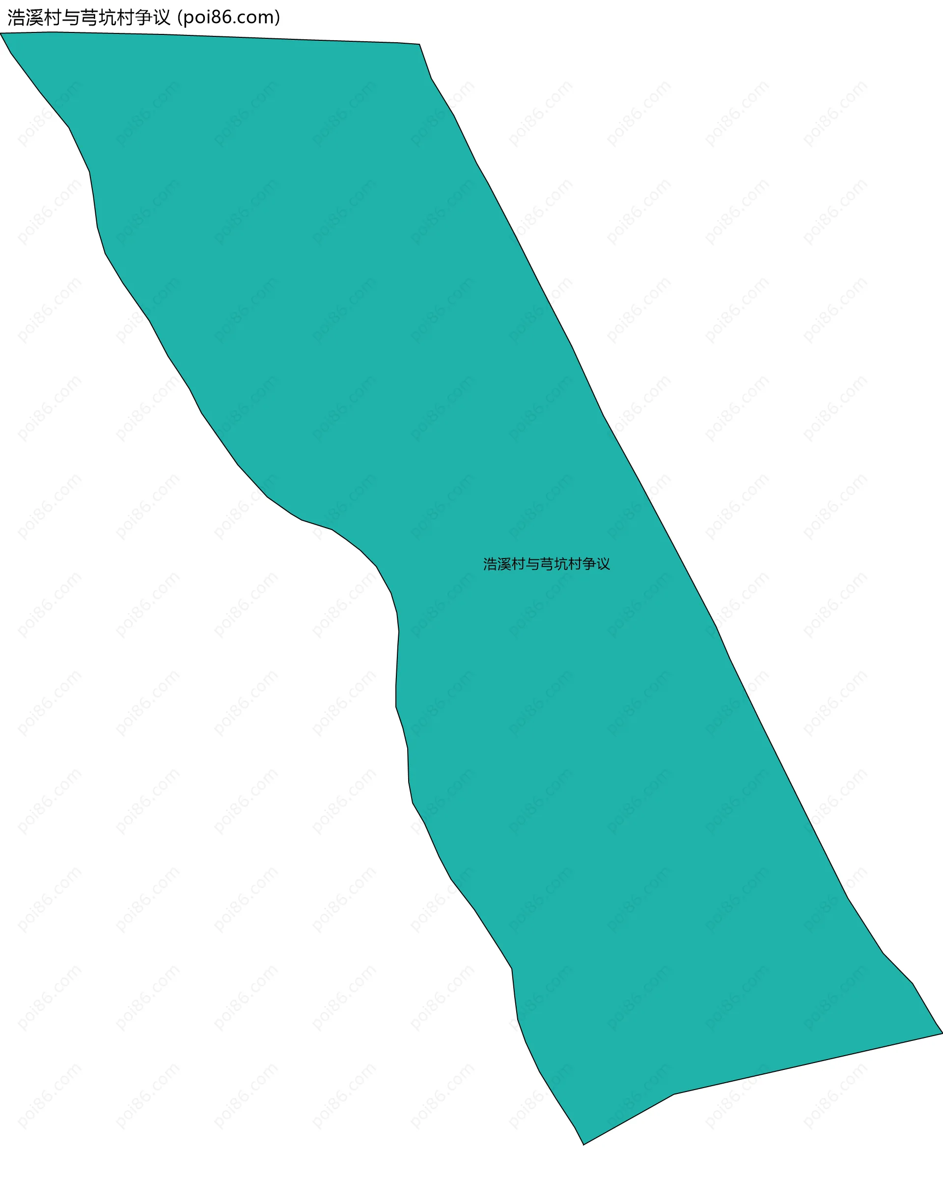 浩溪村与芎坑村争议边界地图