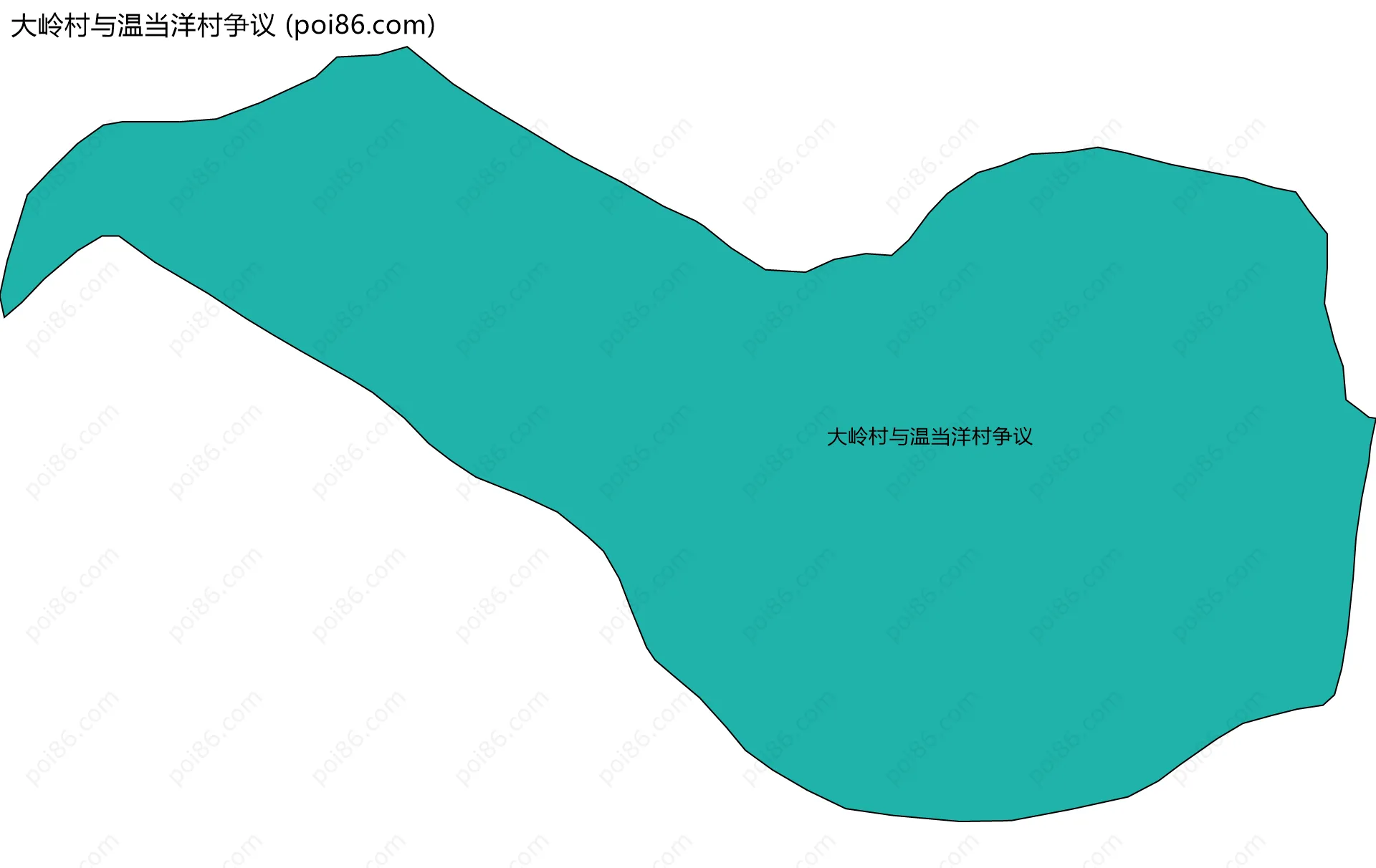 大岭村与温当洋村争议边界地图