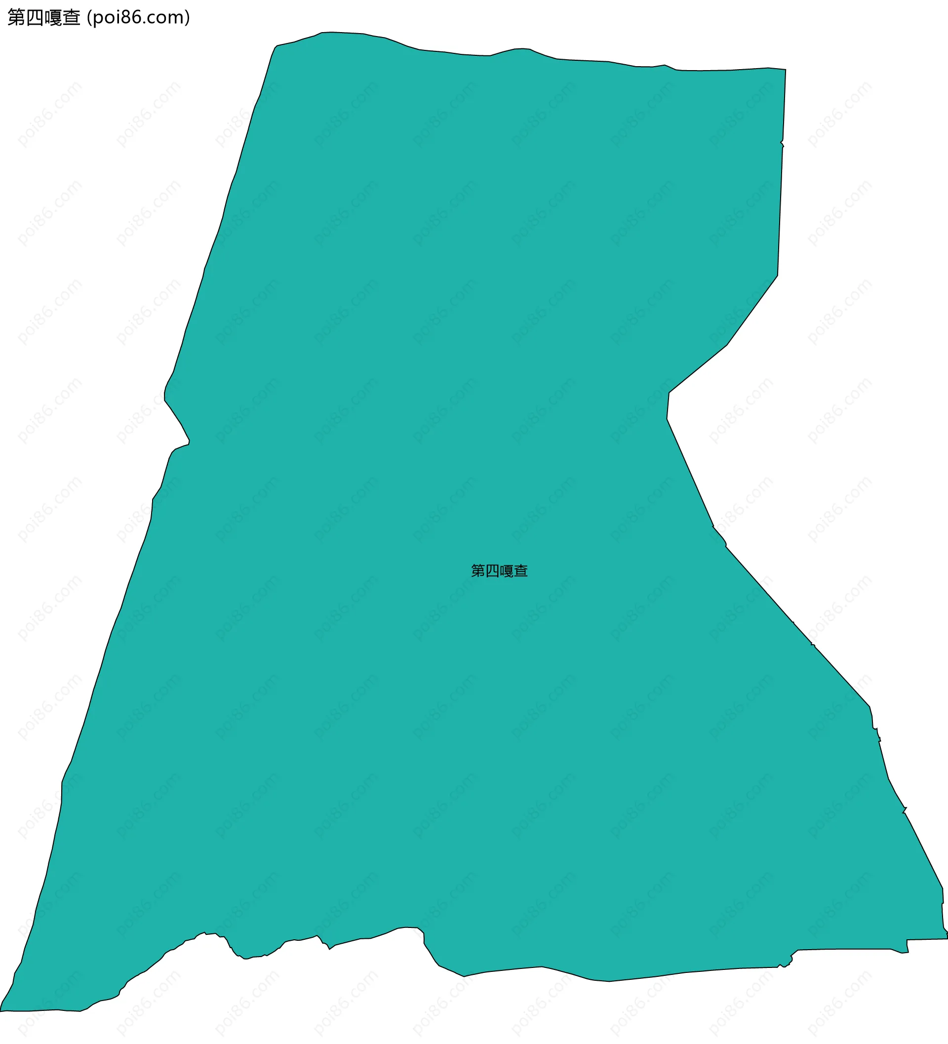 第四嘎查边界地图