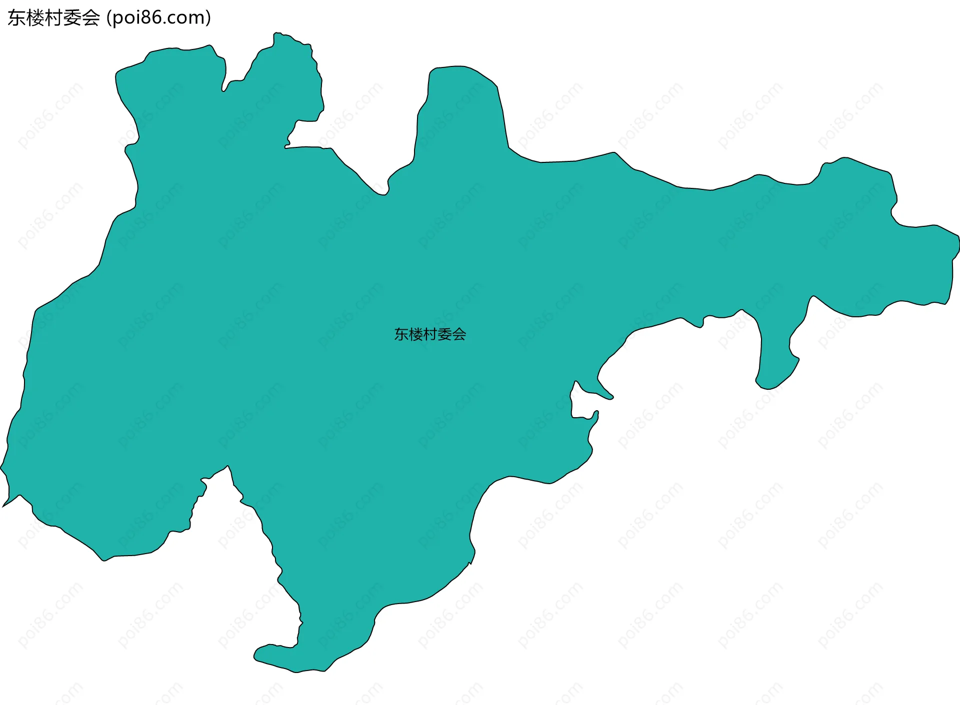 东楼村委会边界地图