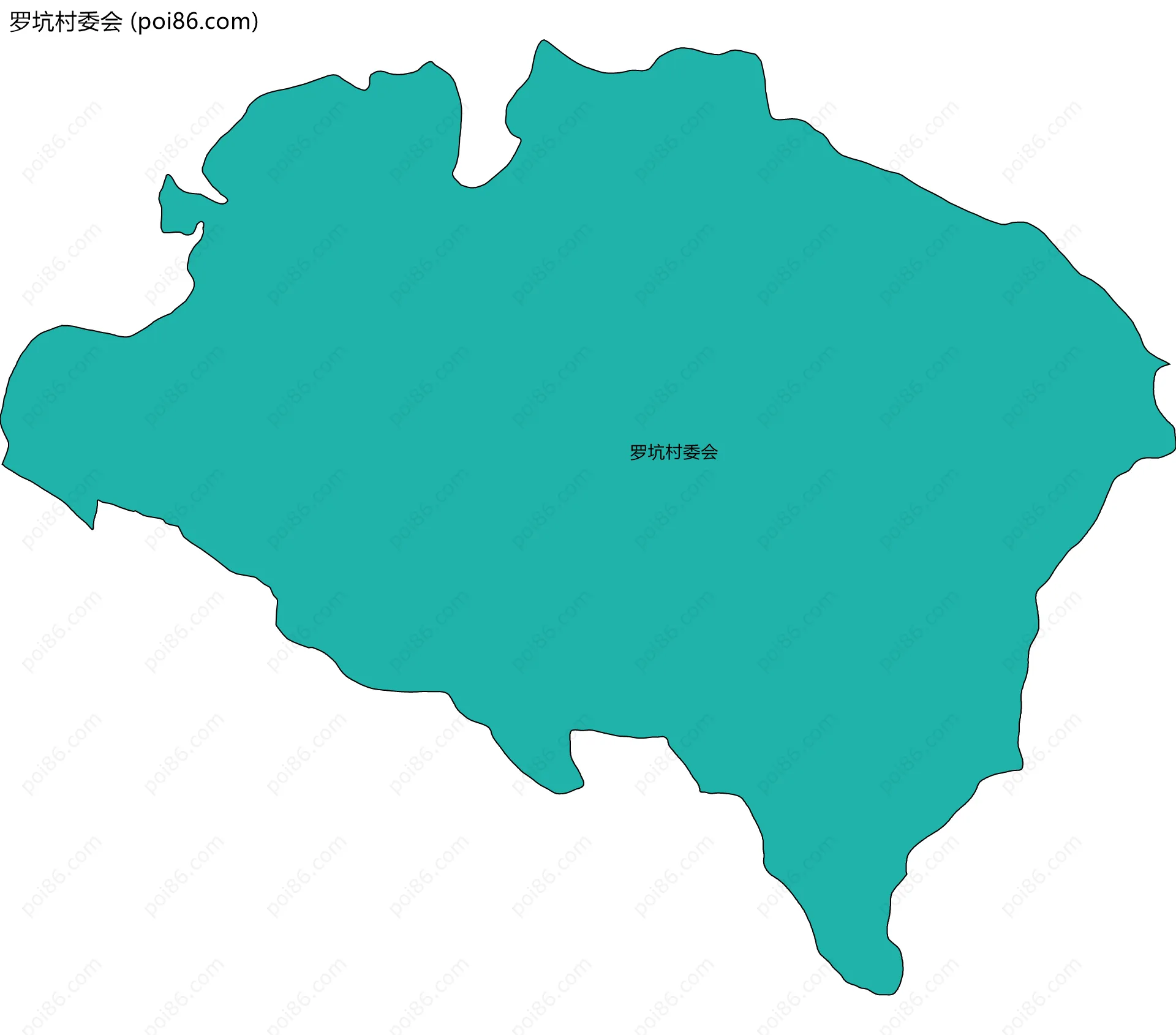 罗坑村委会边界地图