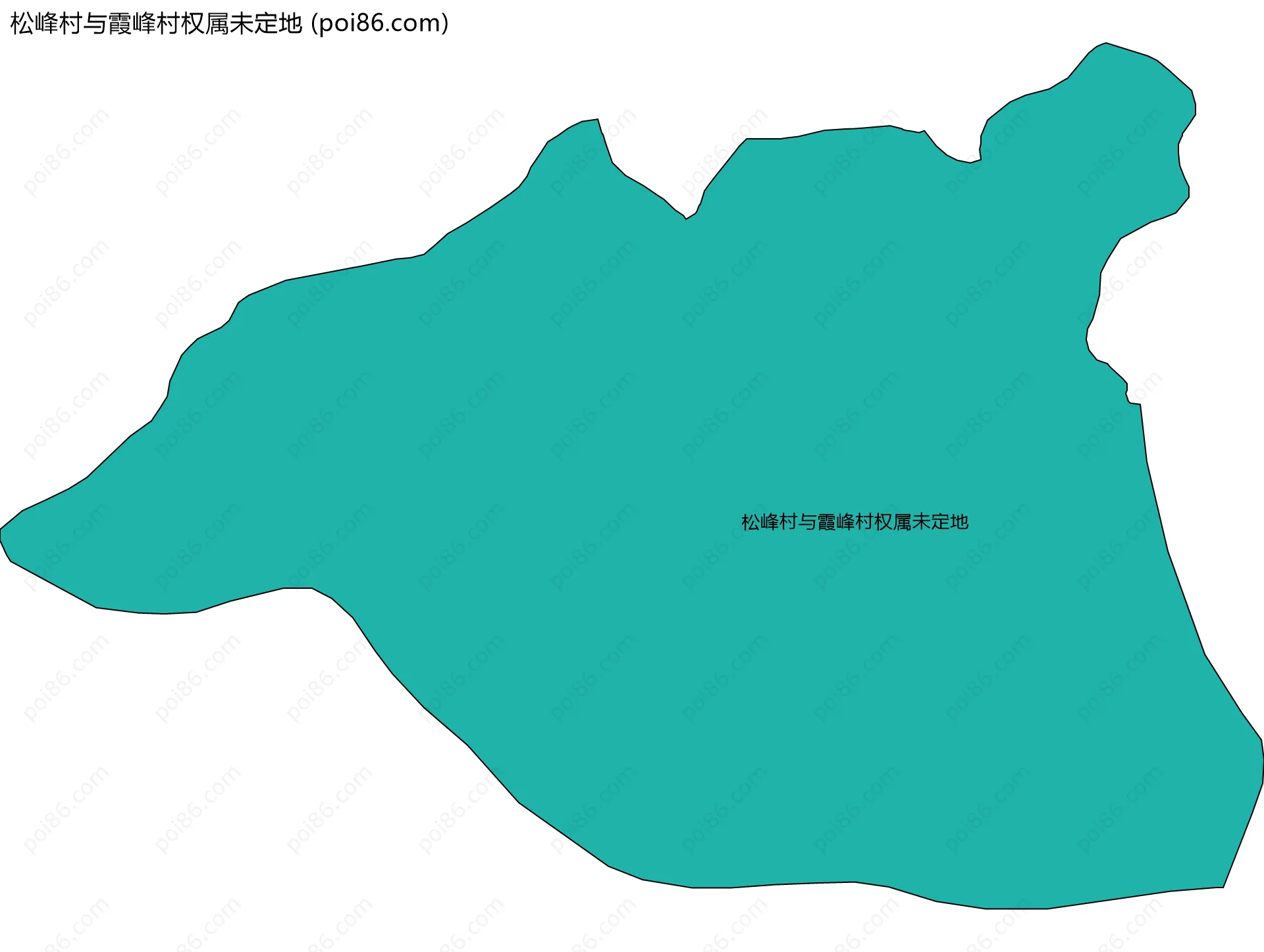 松峰村与霞峰村权属未定地边界地图