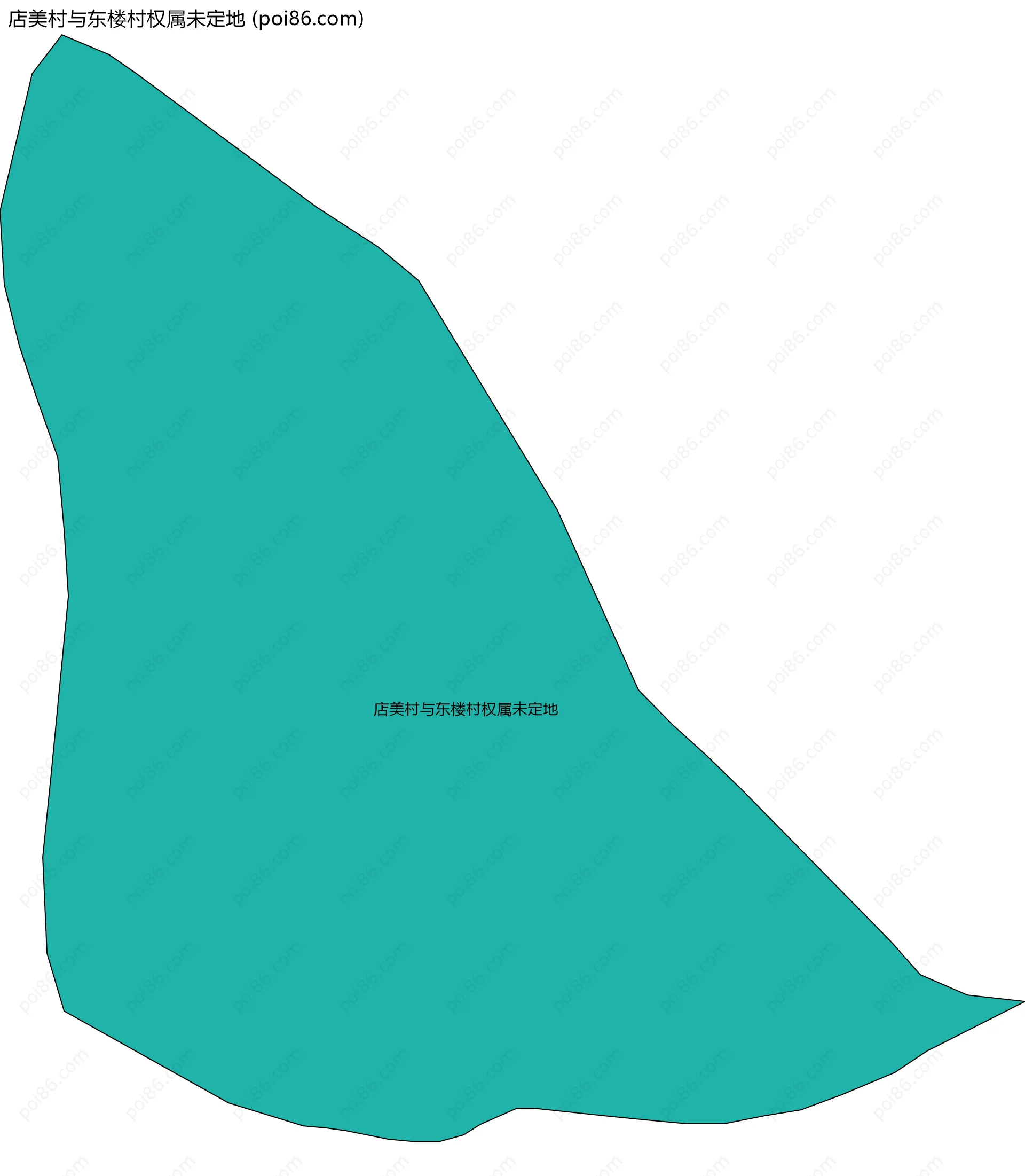 店美村与东楼村权属未定地边界地图
