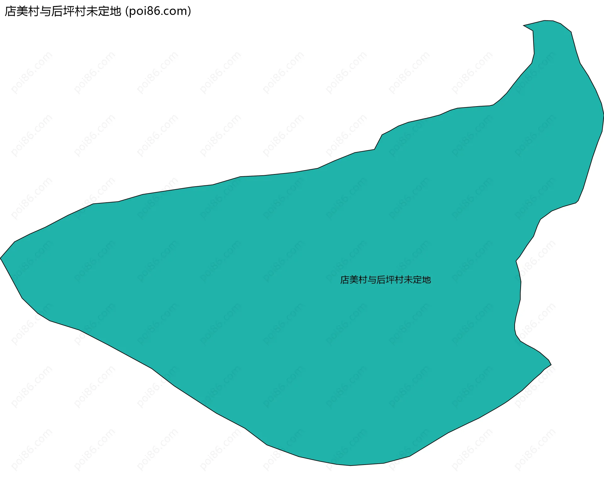 店美村与后坪村未定地边界地图