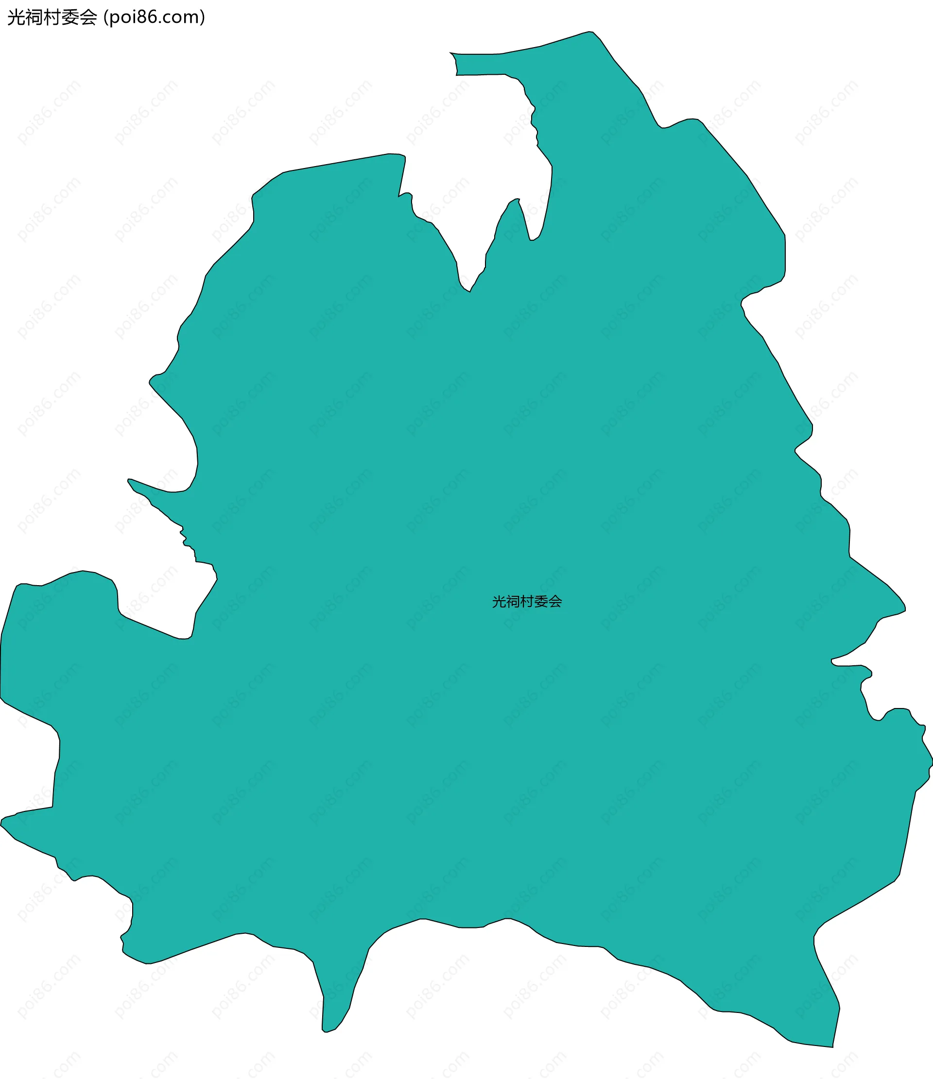 光祠村委会边界地图