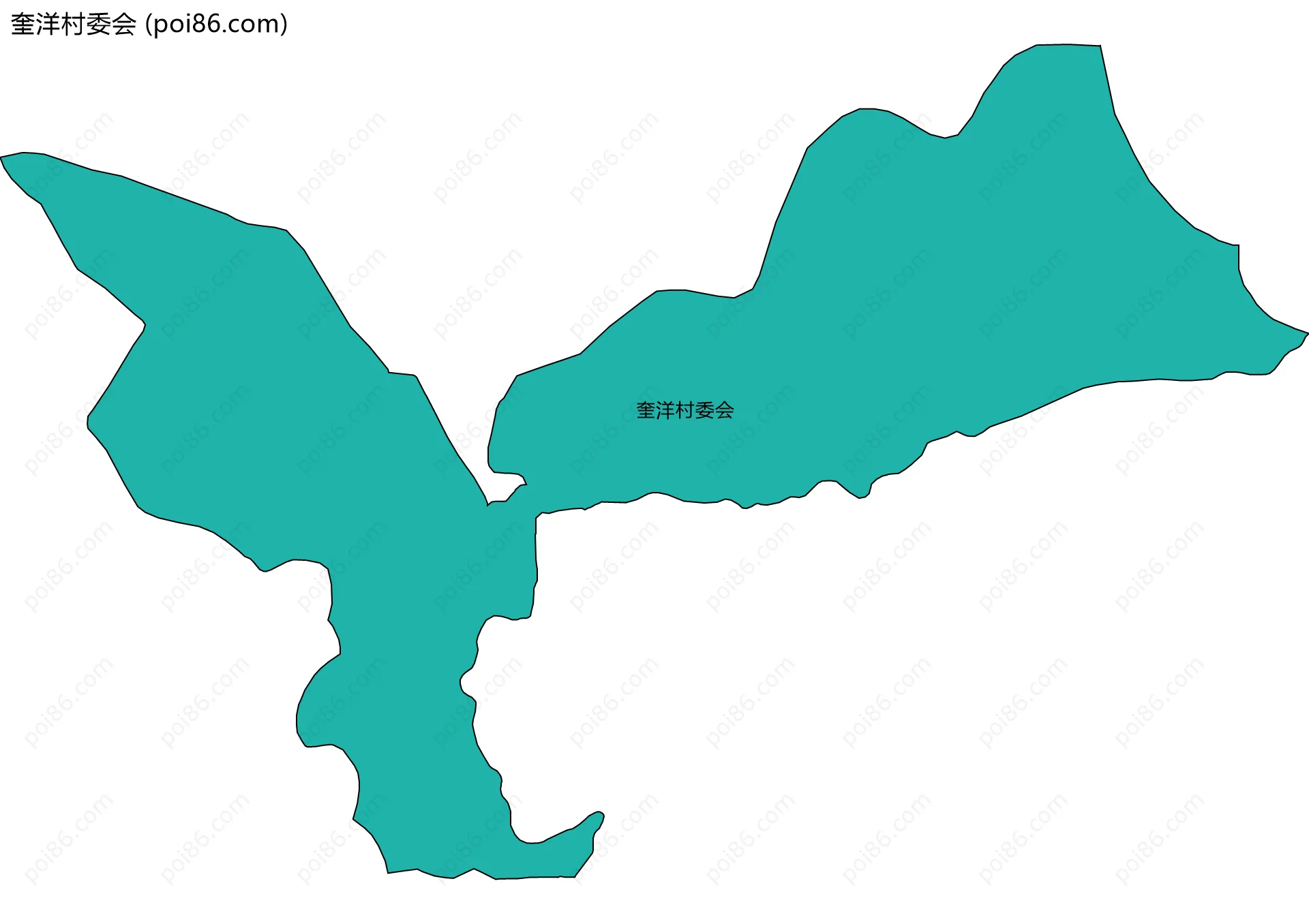 奎洋村委会边界地图