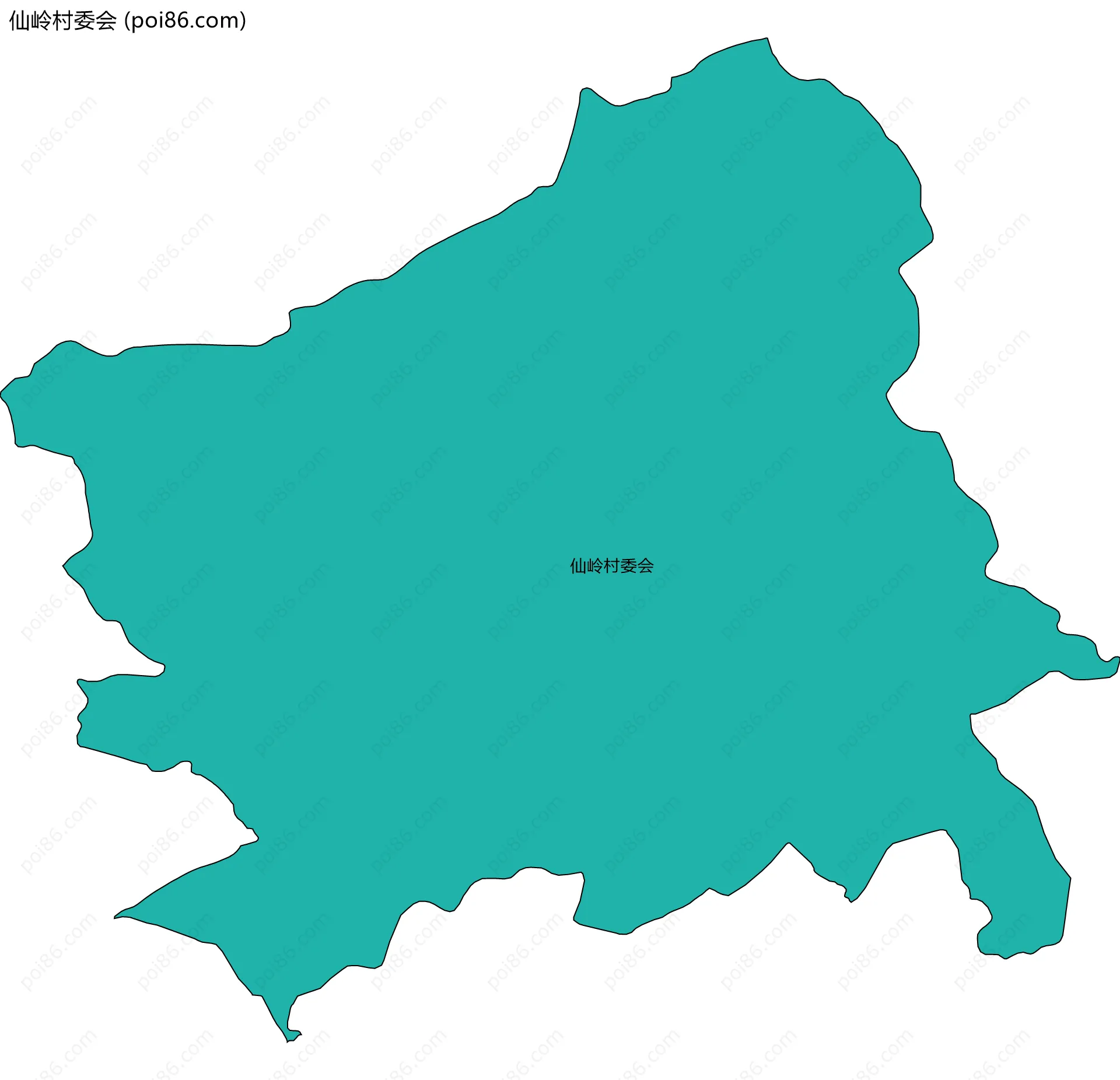 仙岭村委会边界地图