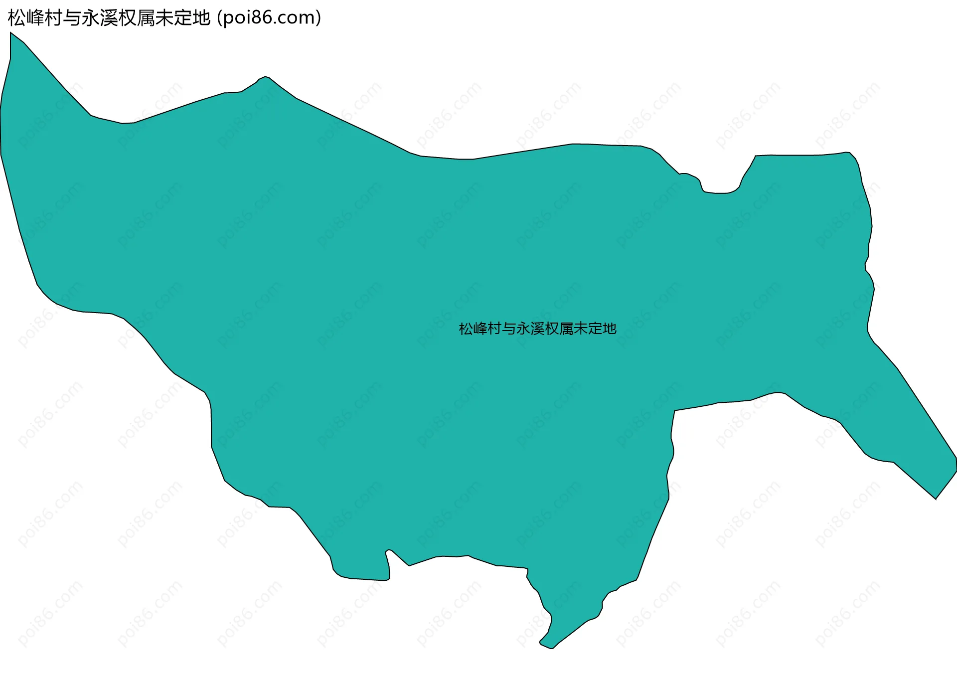 松峰村与永溪权属未定地边界地图