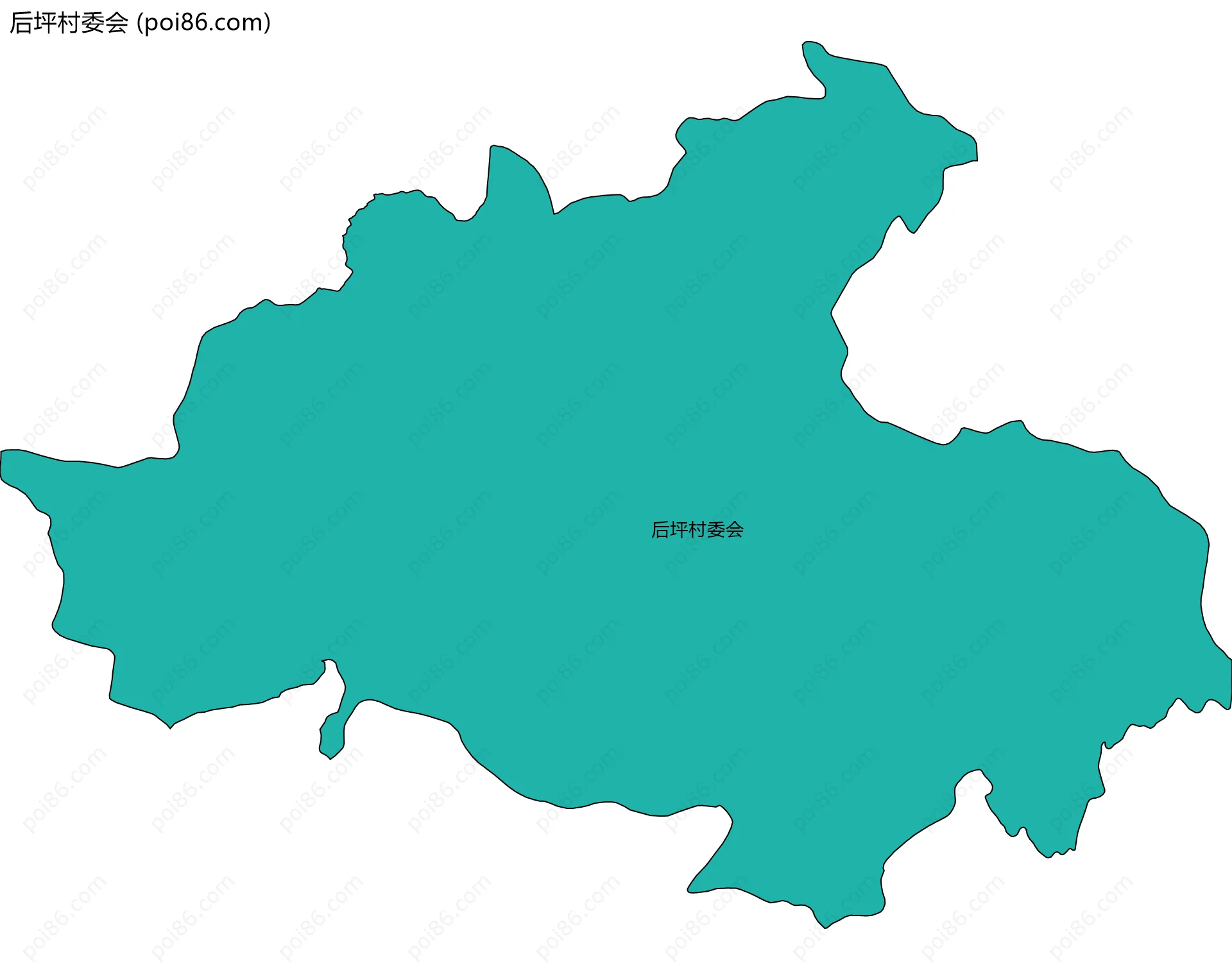 后坪村委会边界地图