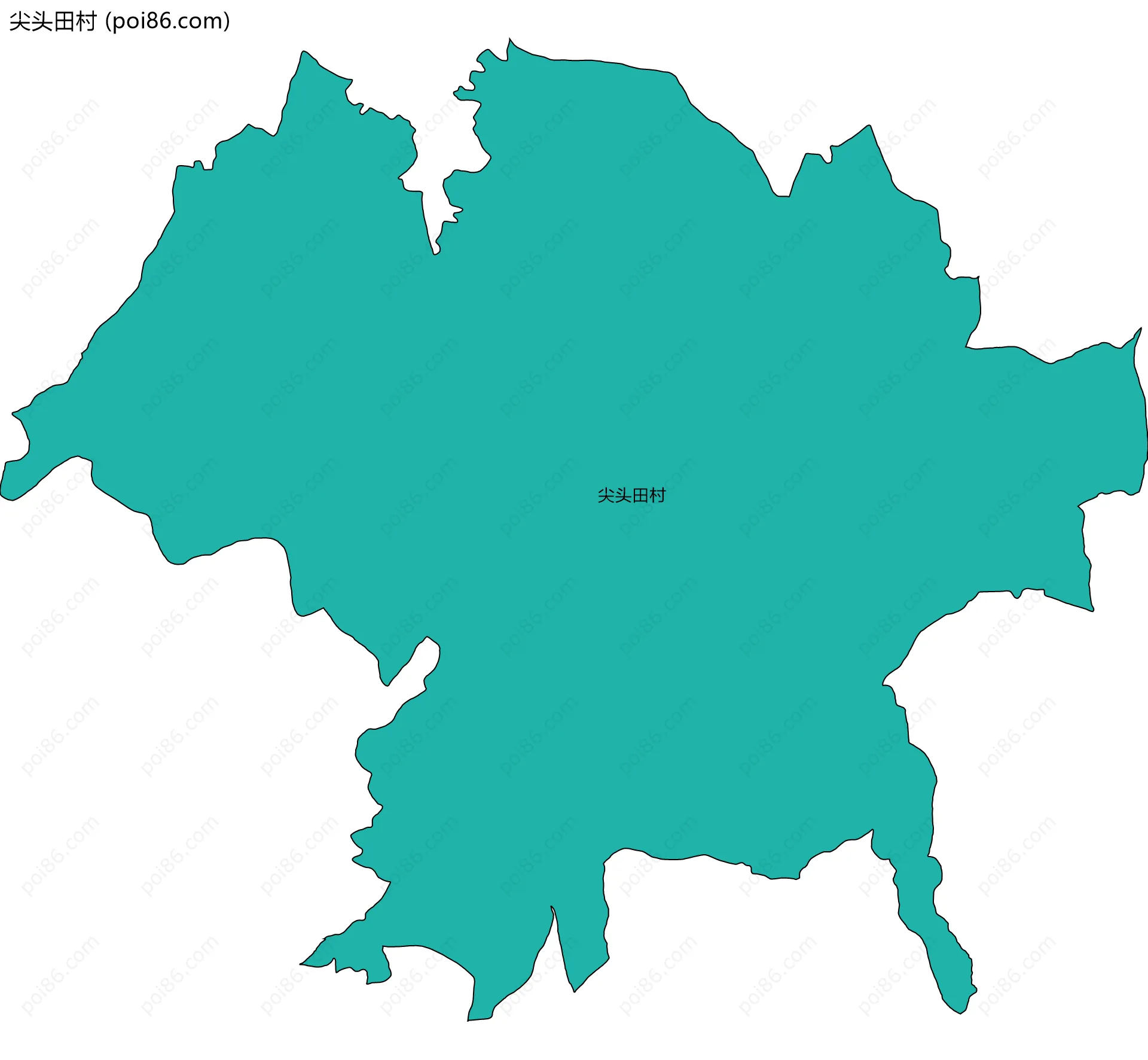 尖头田村边界地图