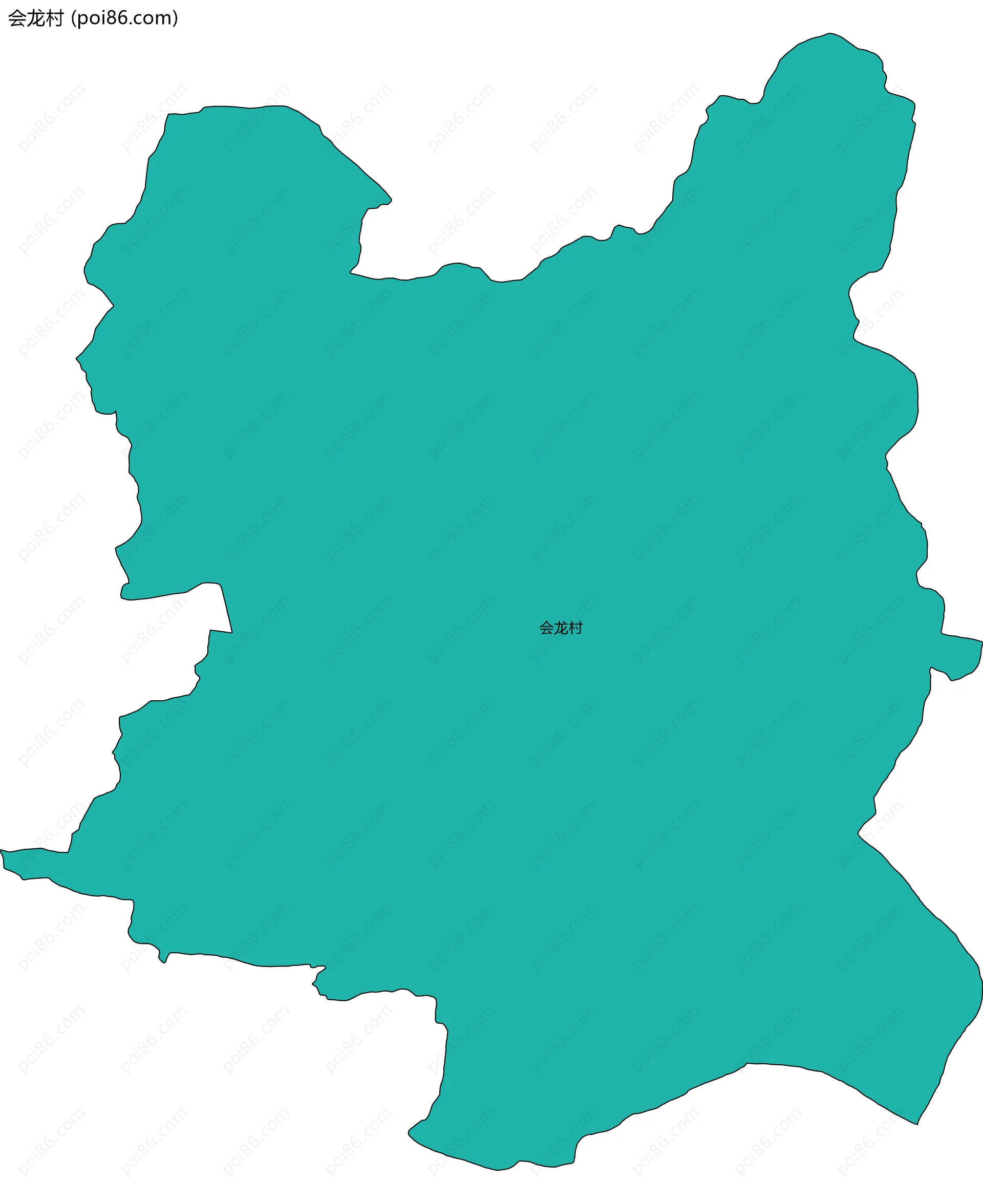 会龙村边界地图
