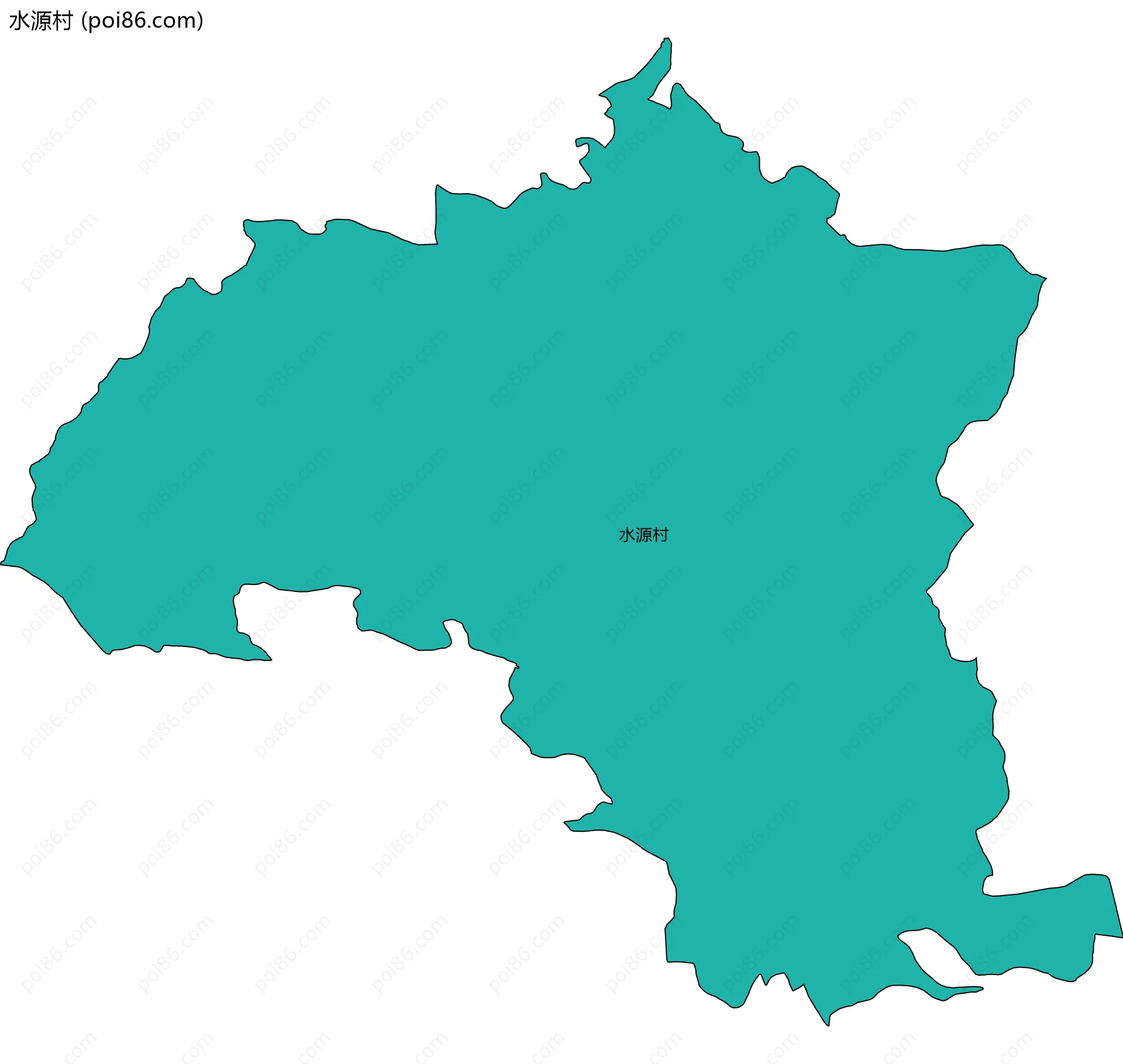 水源村边界地图