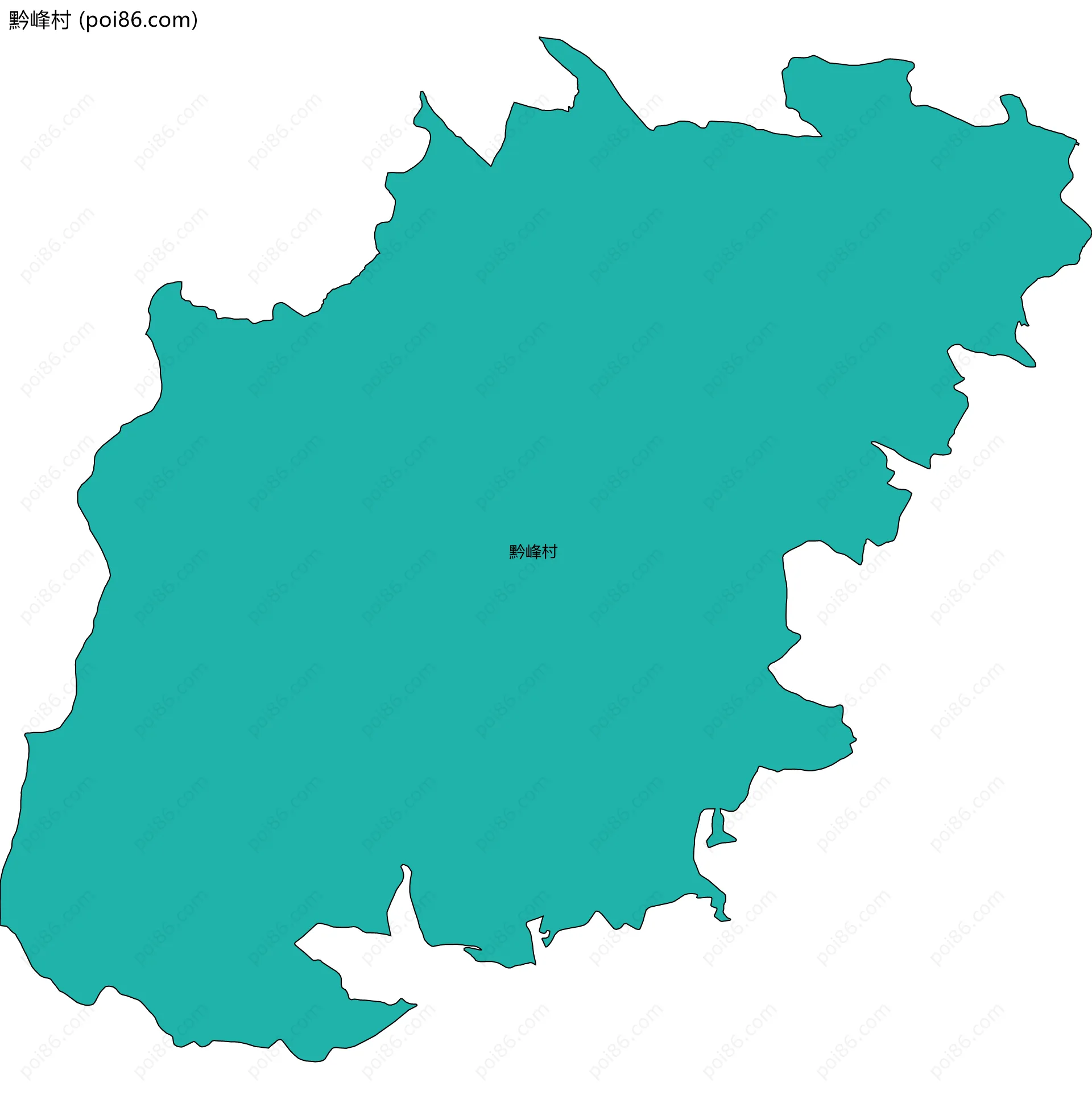 黔峰村边界地图