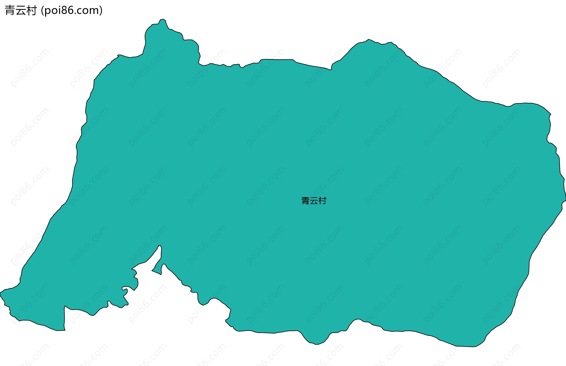 青云村边界地图