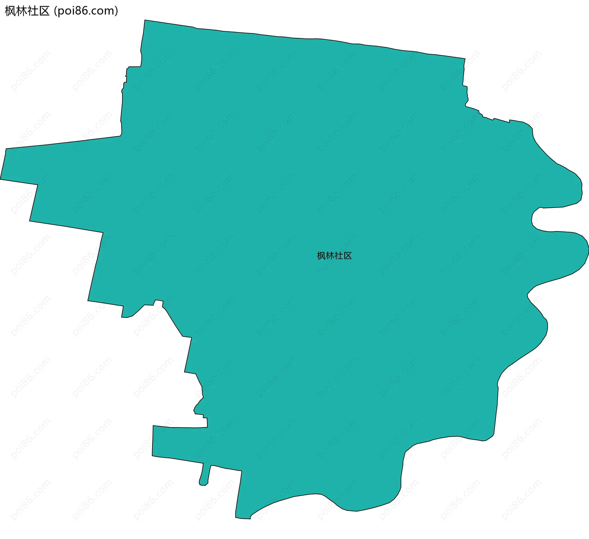 枫林社区边界地图