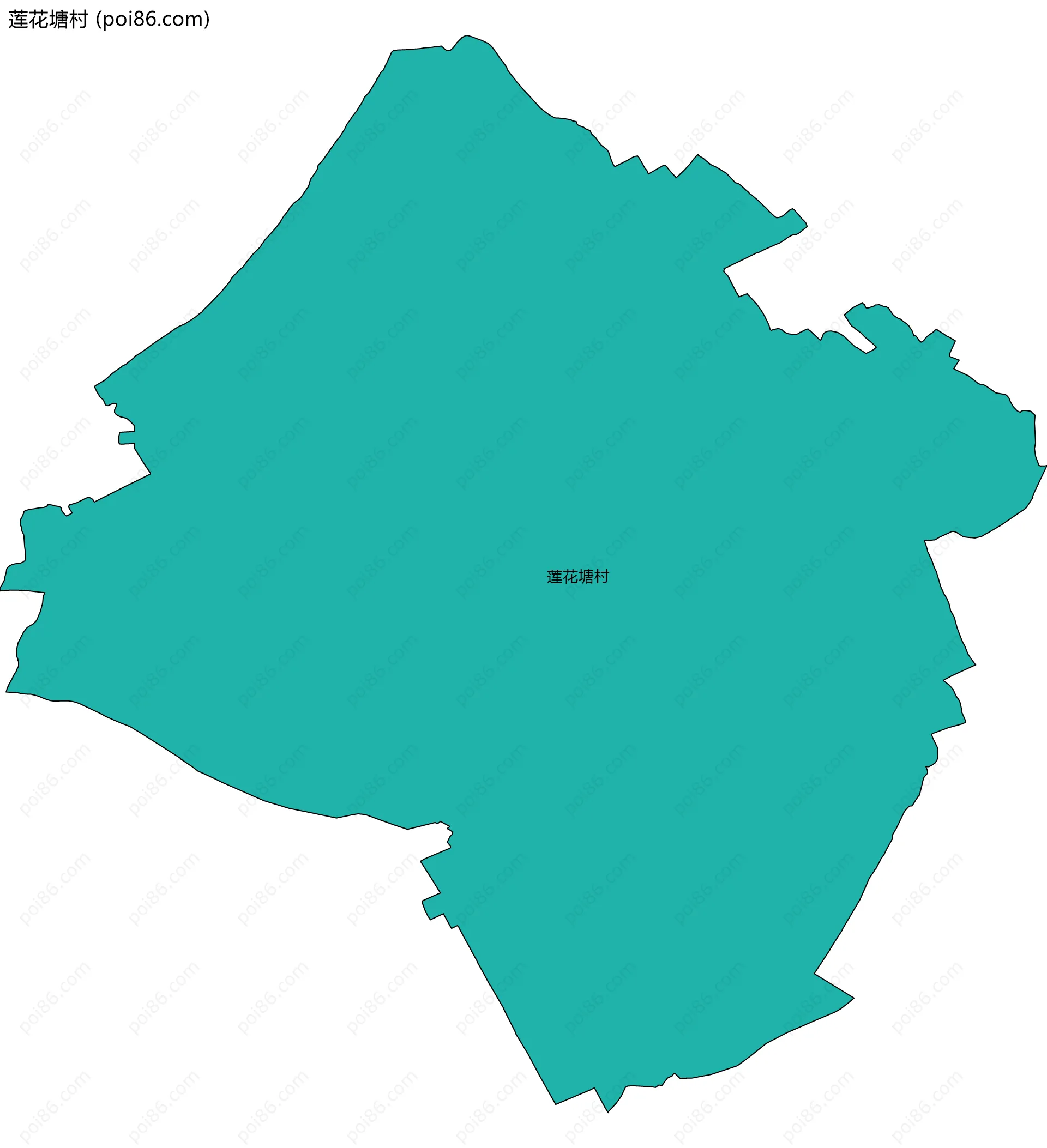 莲花塘村边界地图