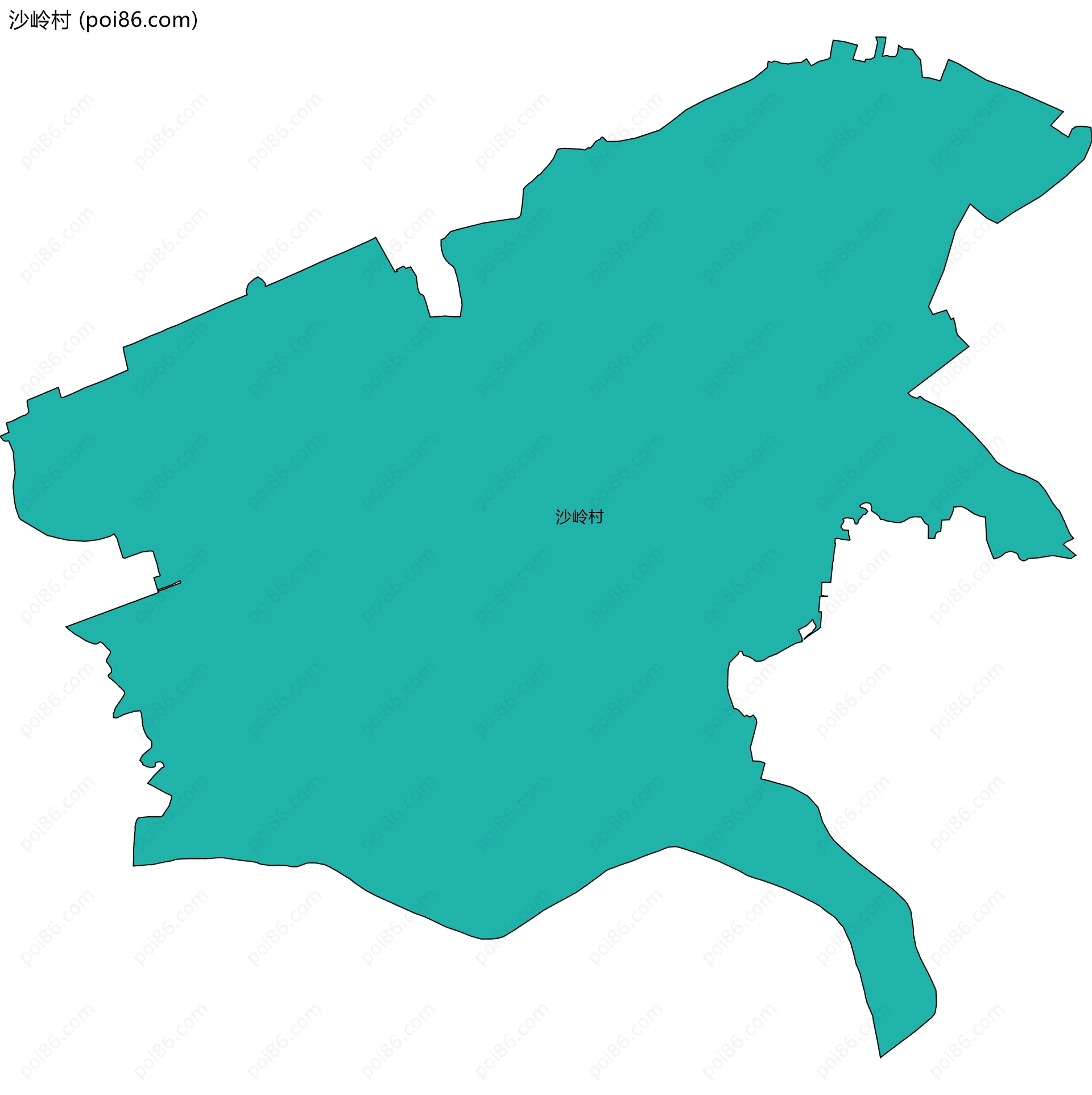 沙岭村边界地图