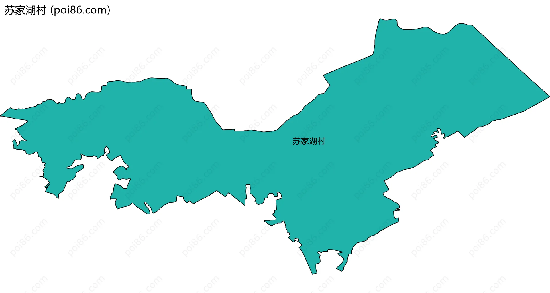 苏家湖村边界地图