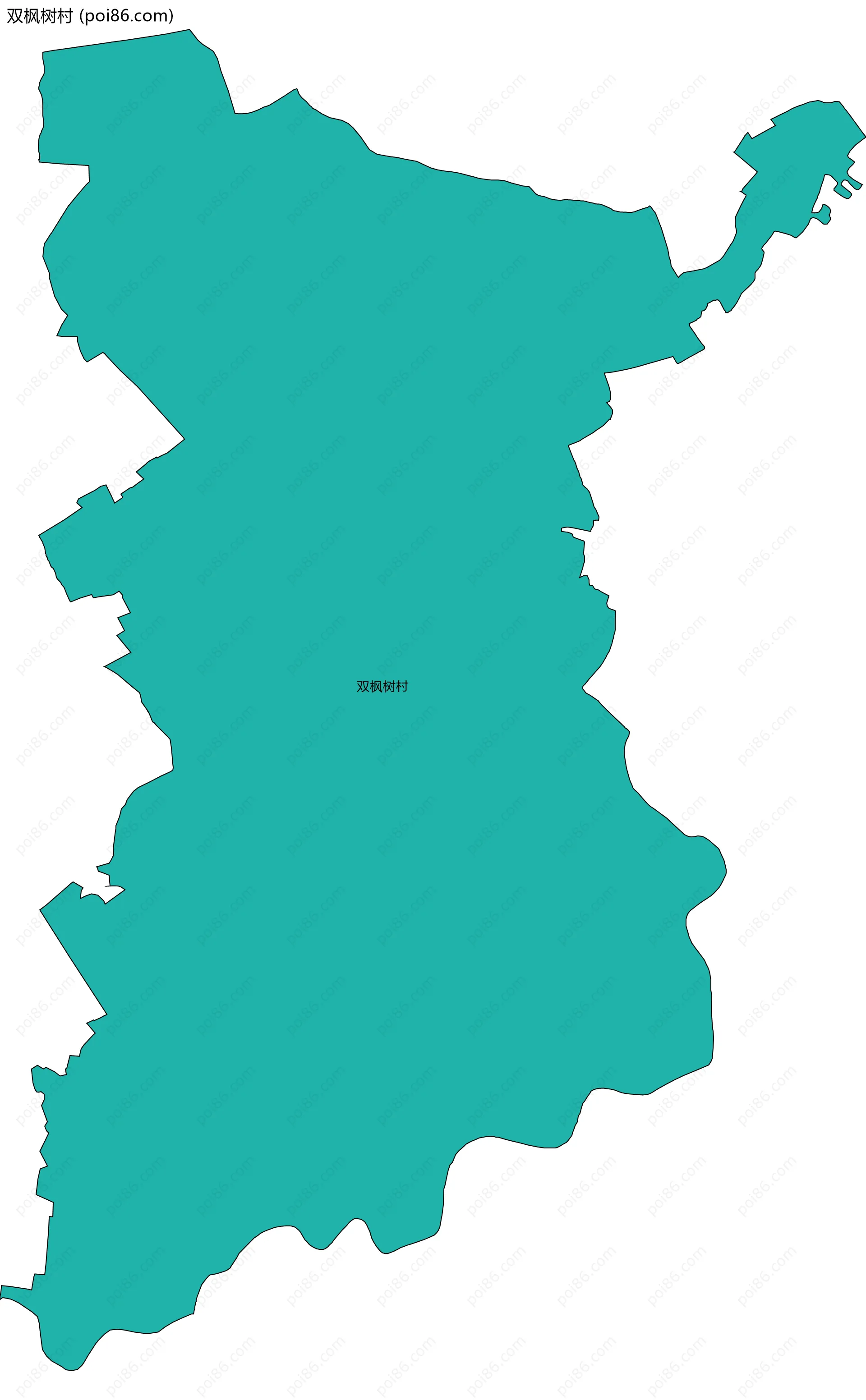 双枫树村边界地图