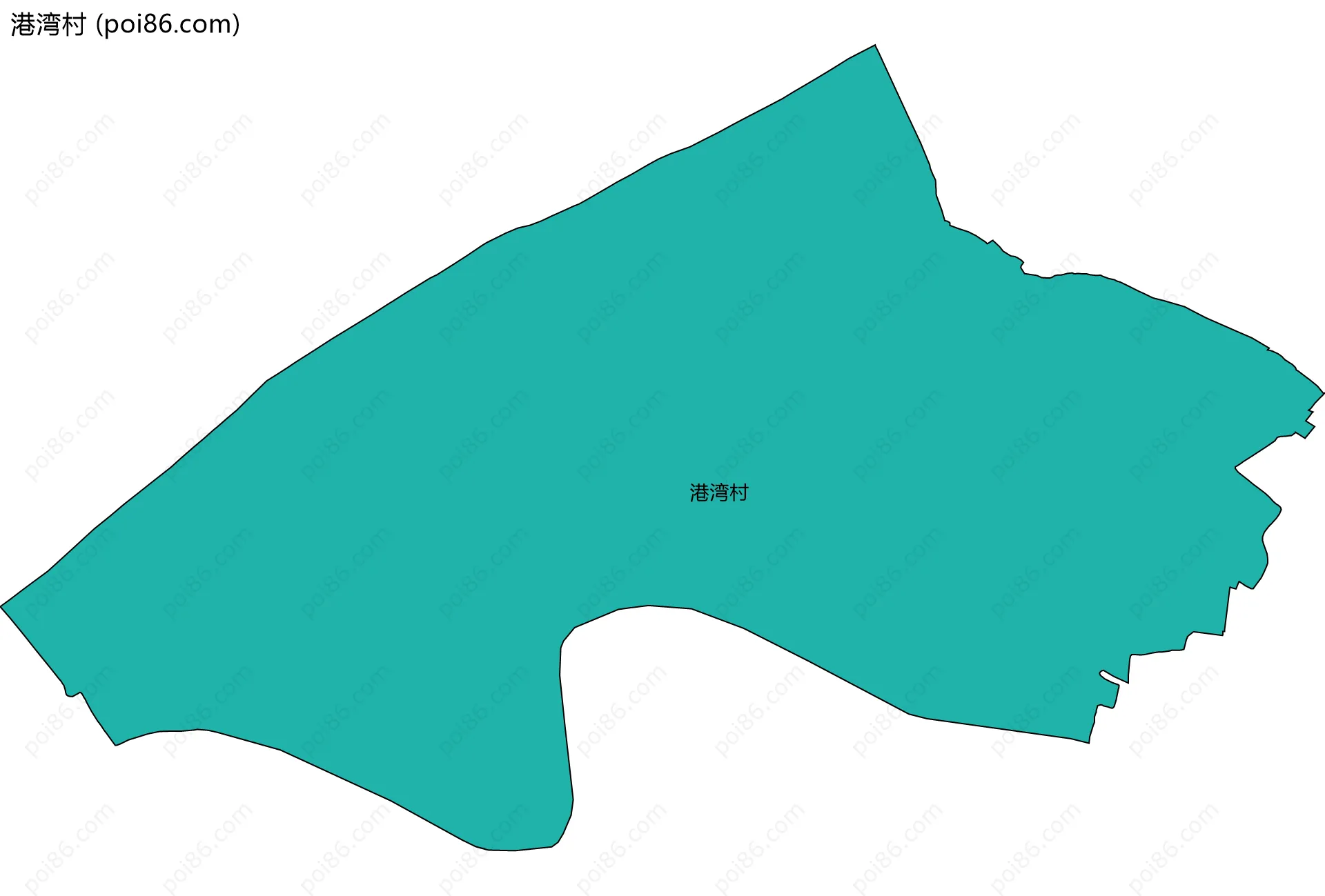 港湾村边界地图